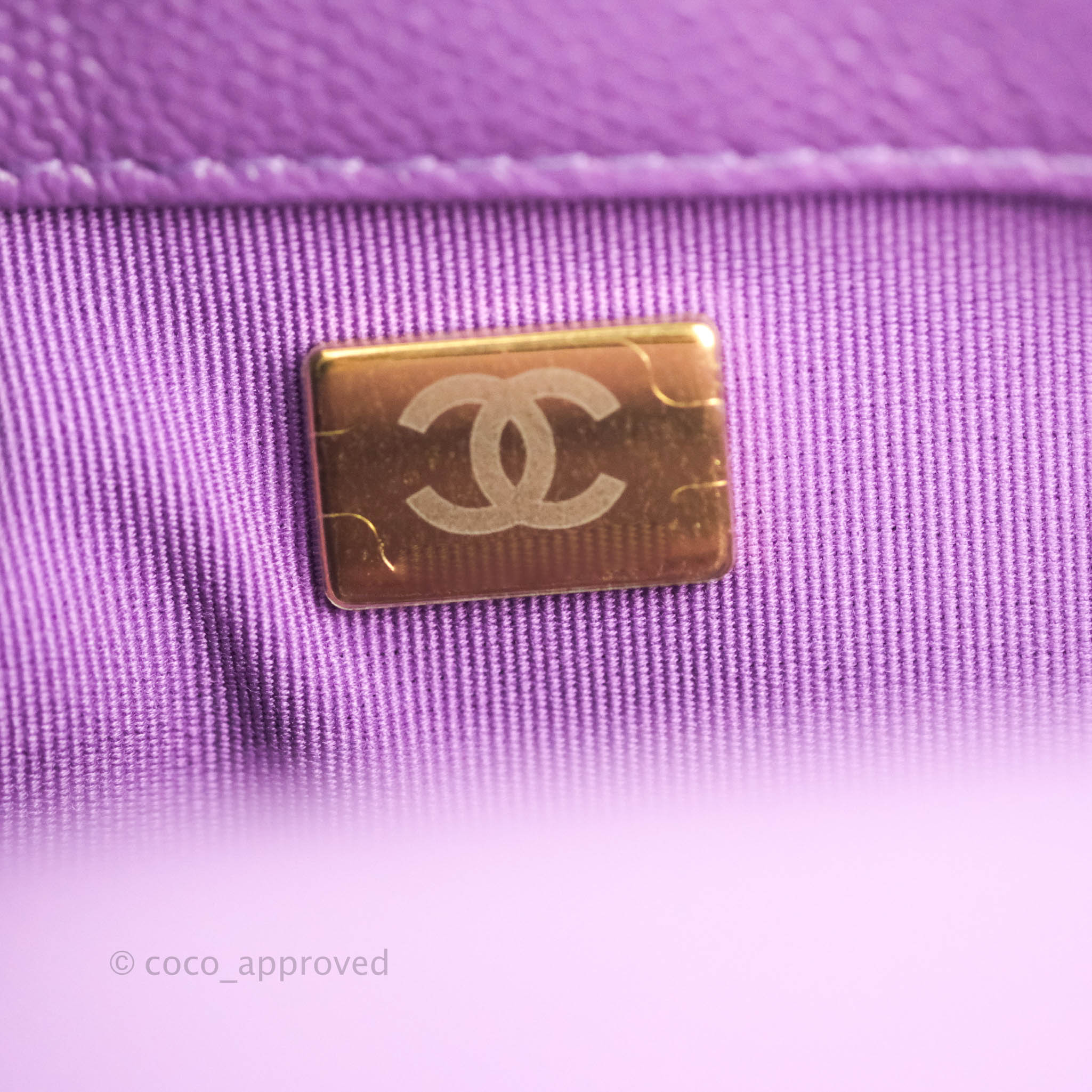 Chanel Small Quilted Melody Flap Purple Caviar Aged Gold Hardware – Coco  Approved Studio