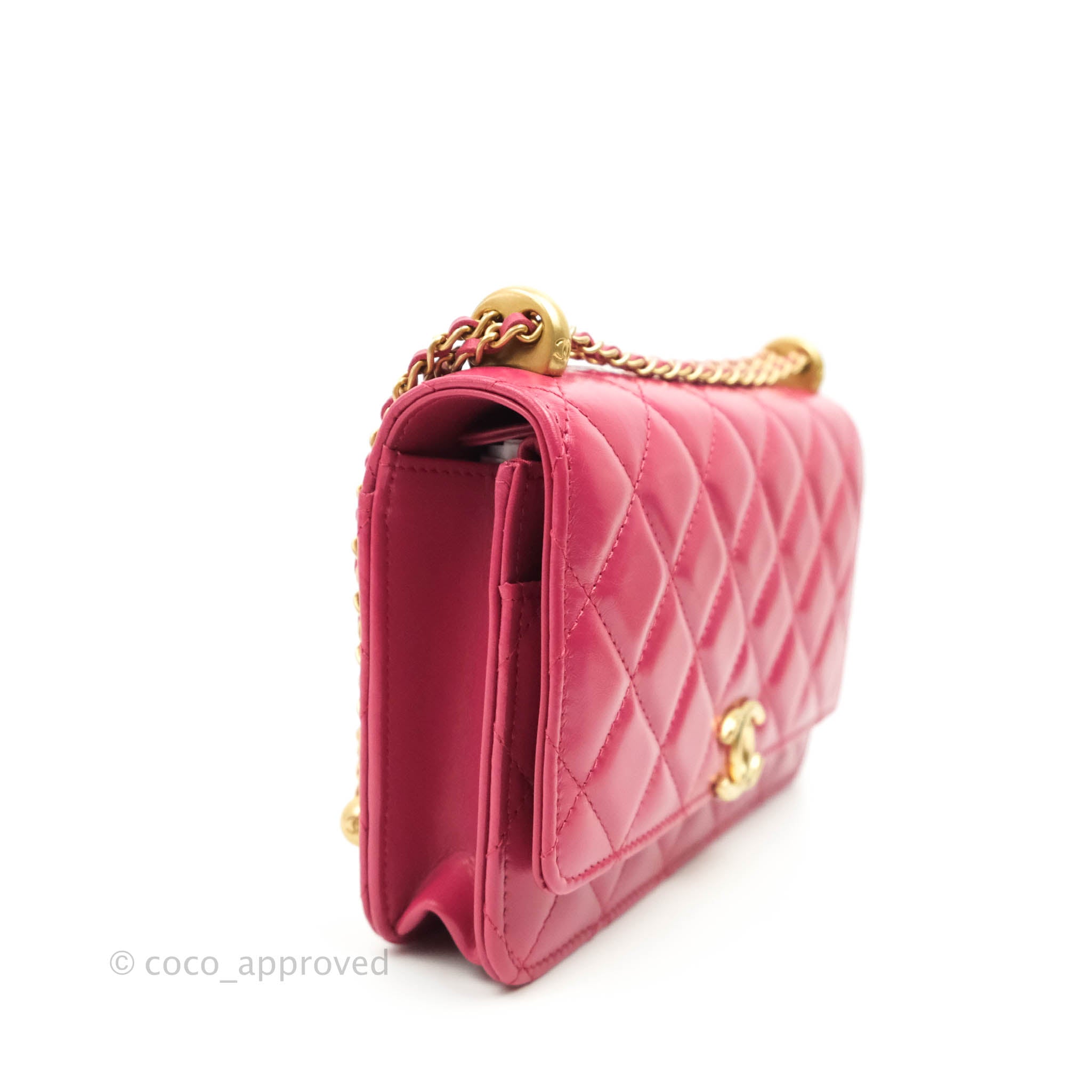 Chanel Quilted Perfect Fit Adjustable Wallet On Chain WOC Pink Calfski –  Coco Approved Studio