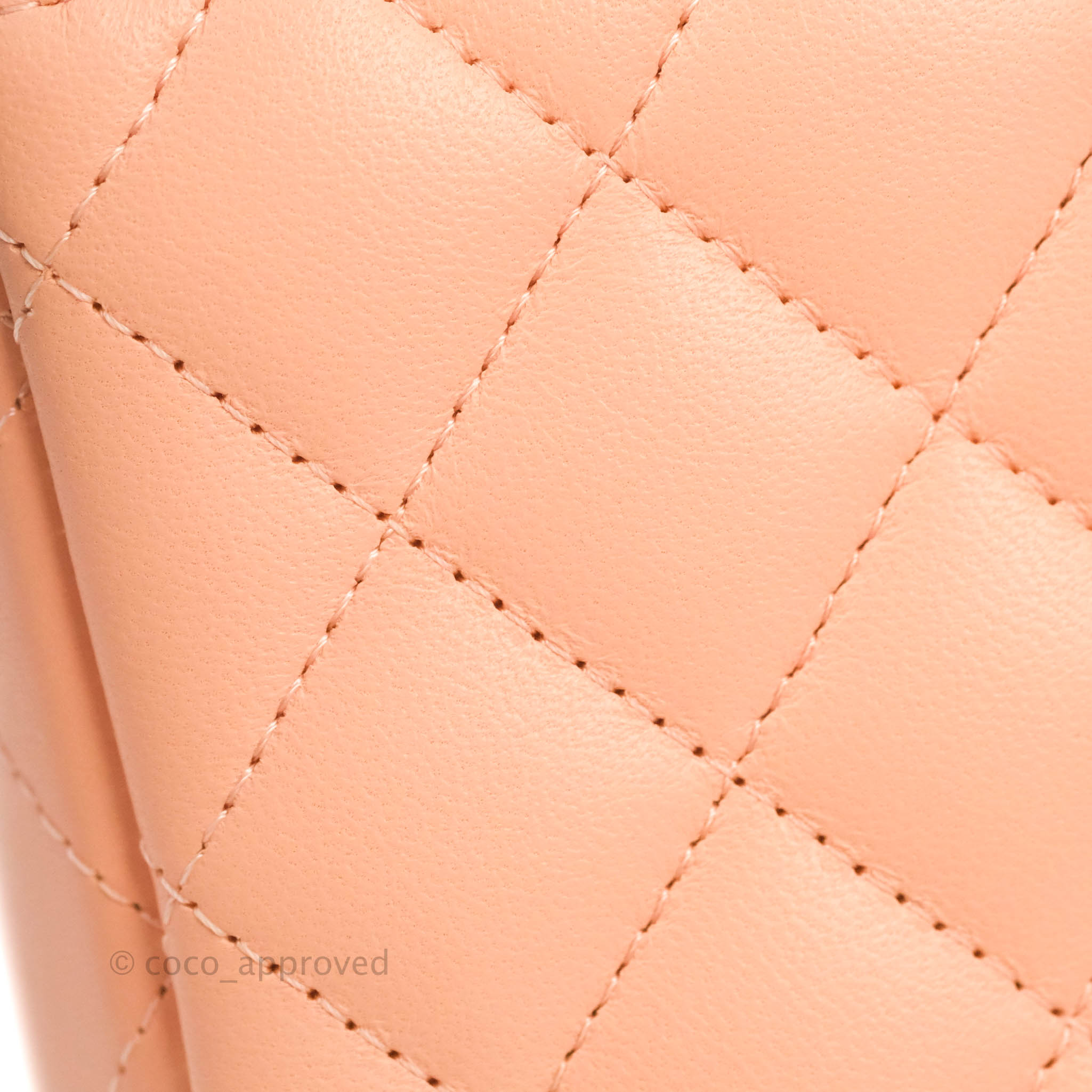 Orange Quilted Velvet Rectangular Flap Mini