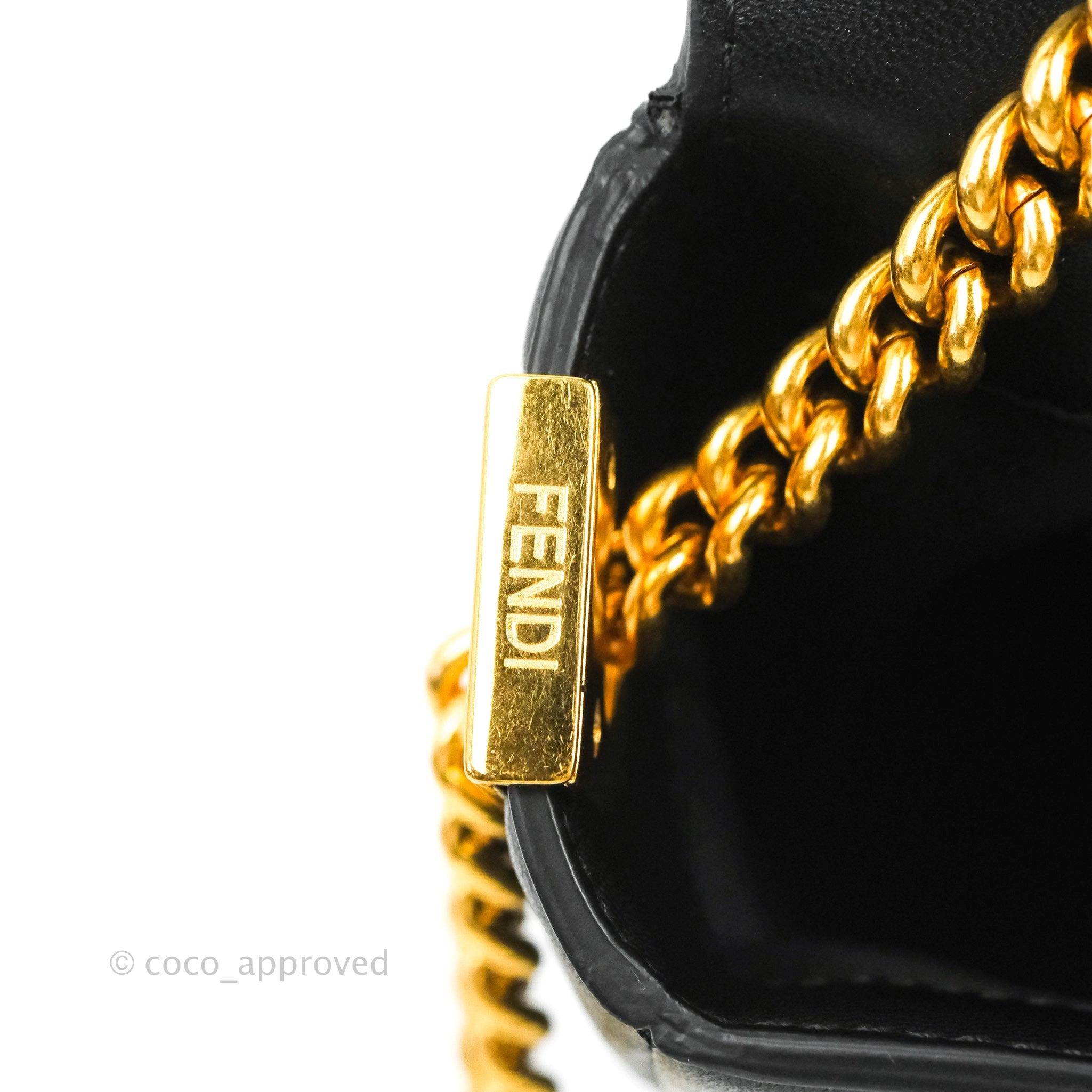 Fendi Baguette Chain Bag in Black Nappa Leather – Vault 55