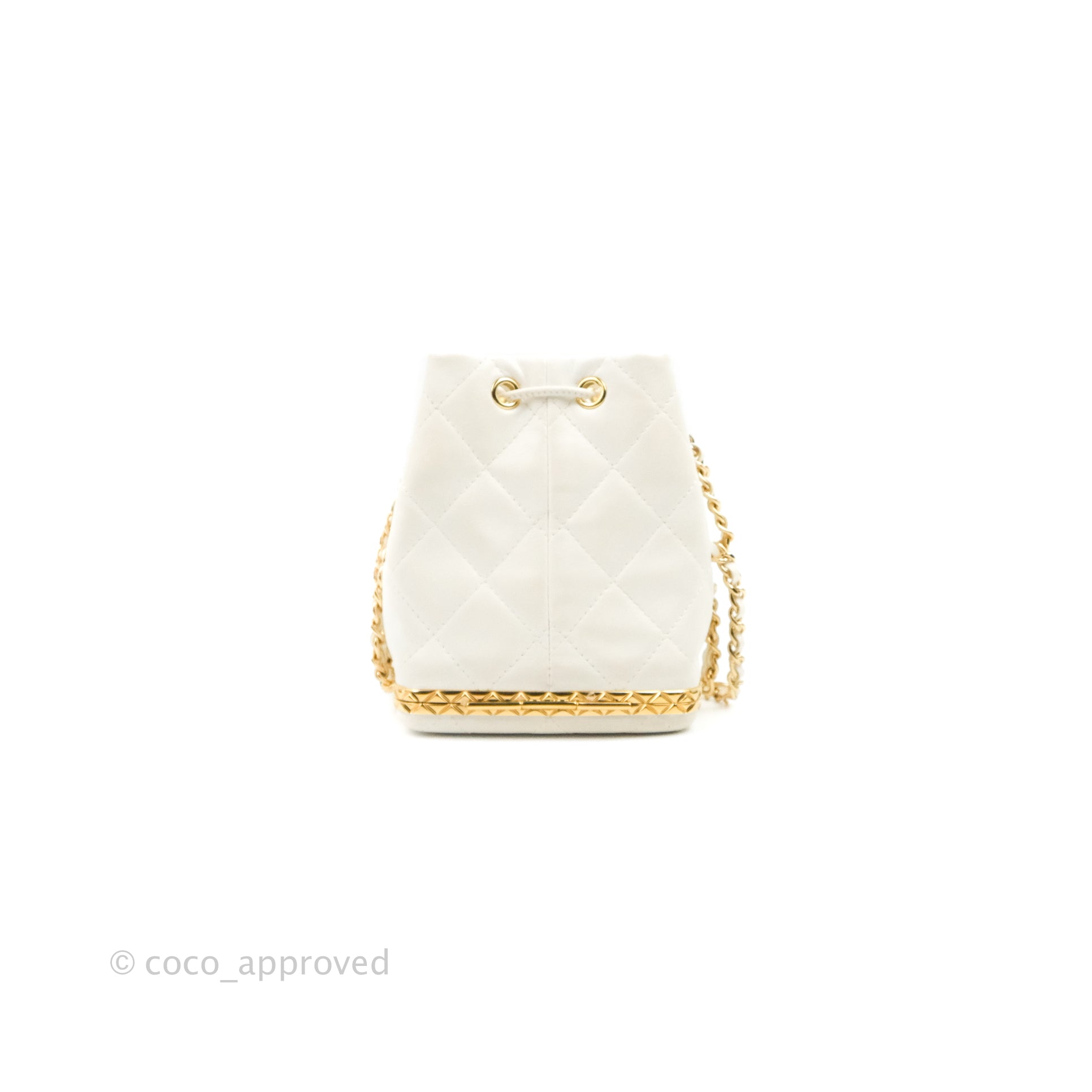 Chanel Mini Bucket Bag AP3111 B09805 10601, White, One Size