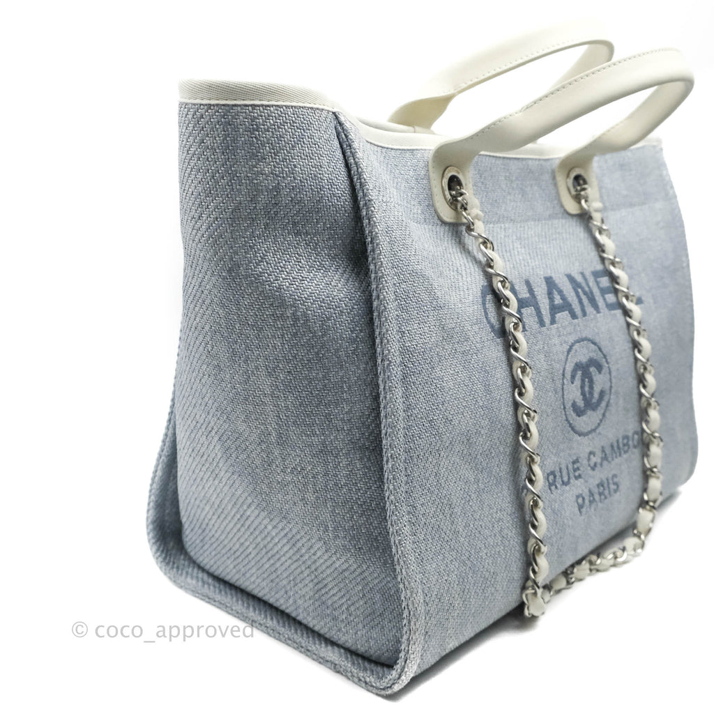 Chanel Large Deauville Light Blue Canvas