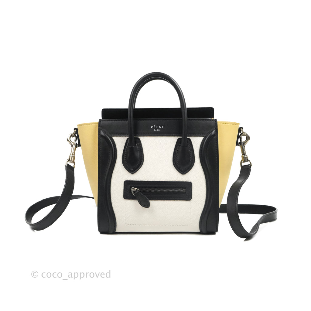 Celine Mini Vertical Cabas Bag Triomphe Canvas White – Coco Approved Studio