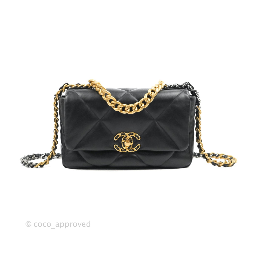 Chanel 19 Small Black Mixed Hardware