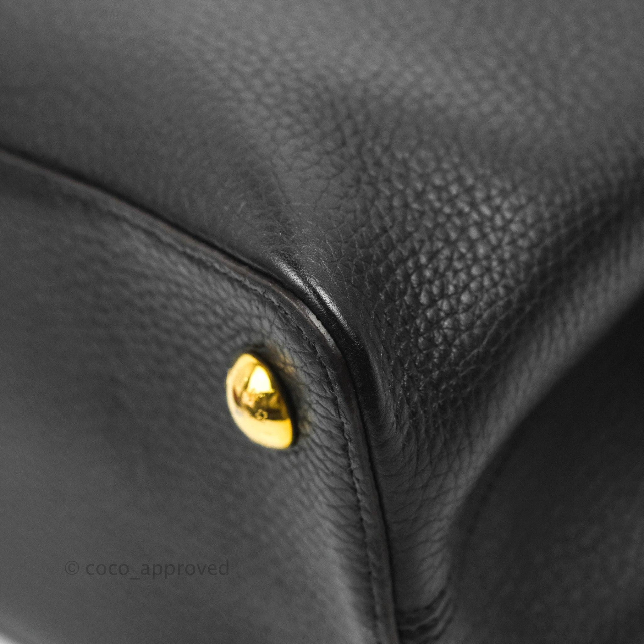 Louis Vuitton Taurillon Capucines MM Black – Coco Approved Studio