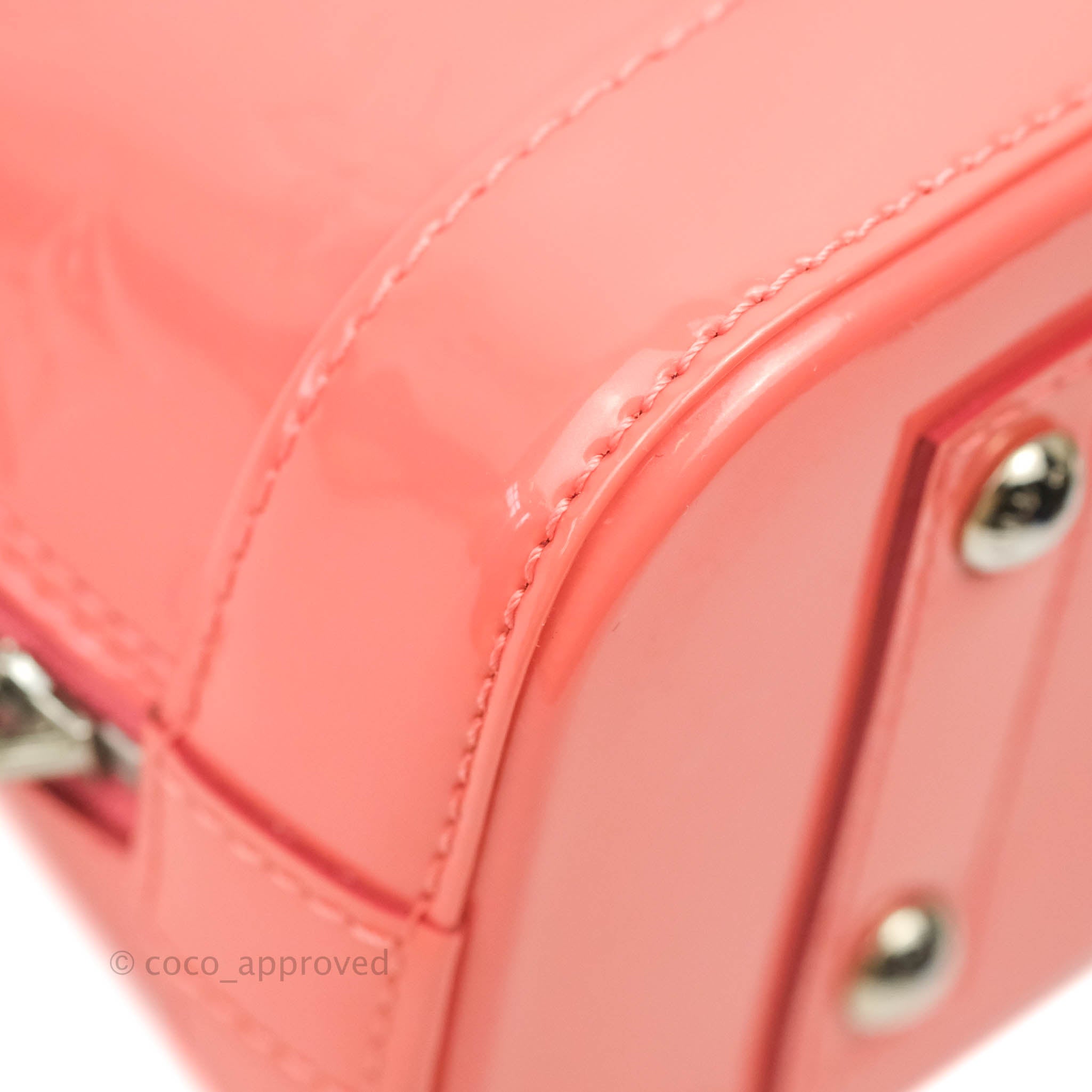 Louis Vuitton Alma BB Patent Pink Silver Hardware – Coco Approved