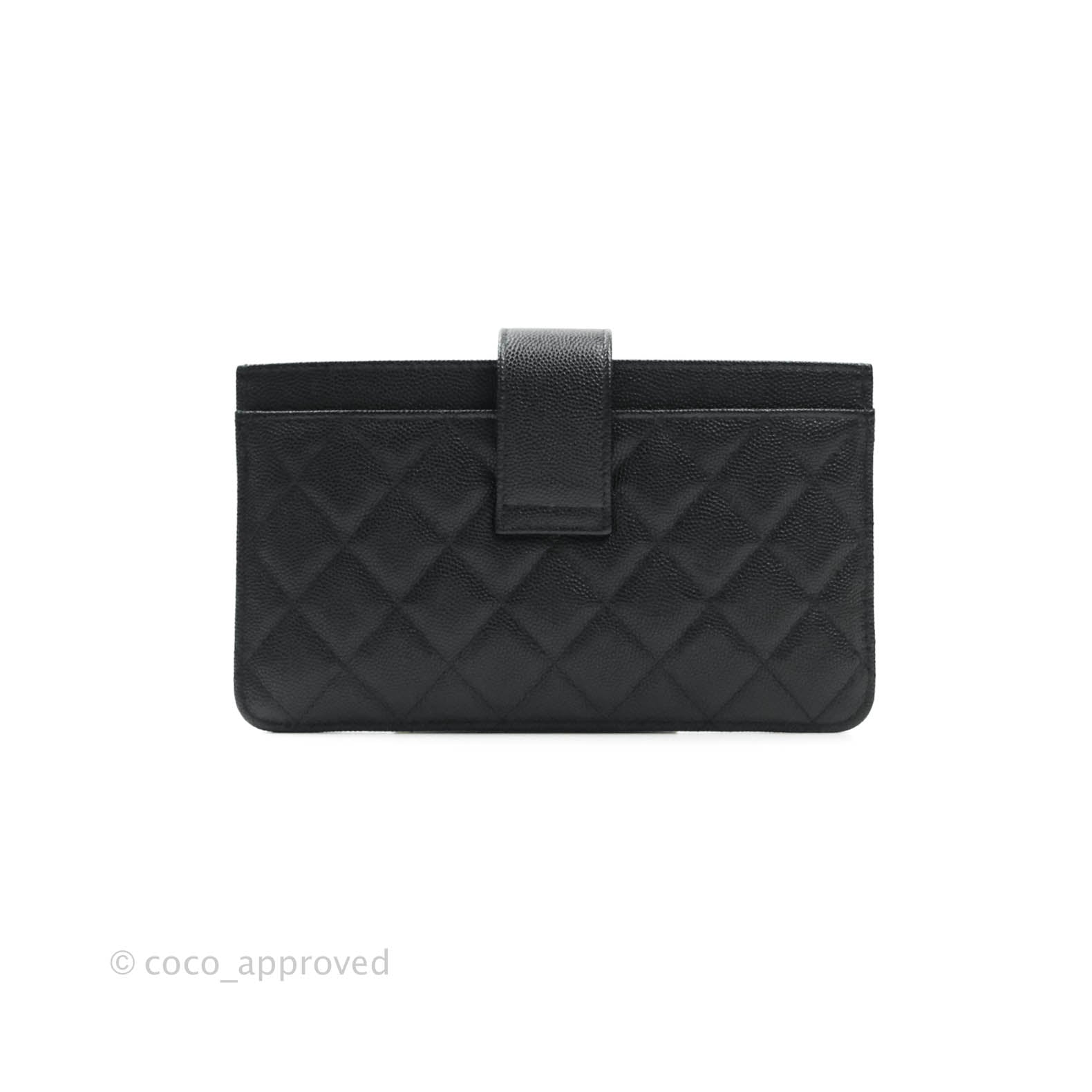 Chanel Classic Wallet Pouch Caviar Black Gold Hardware – Coco Approved  Studio