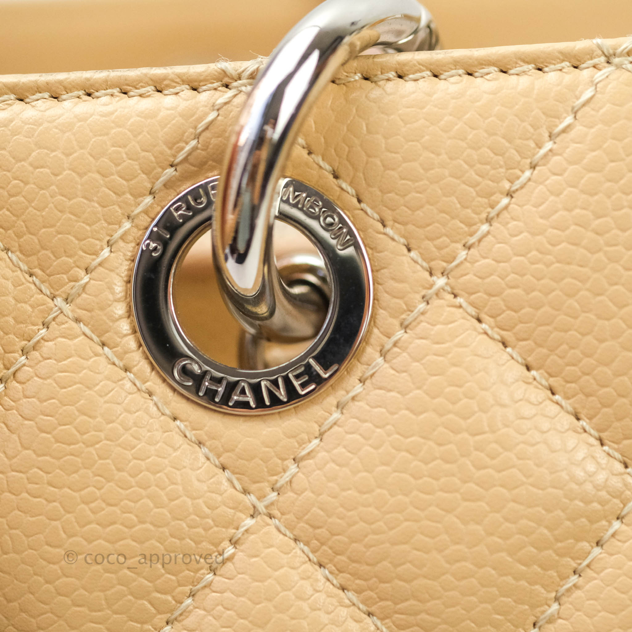 Chanel GST Beige Caviar Silver Hardware – Coco Approved Studio