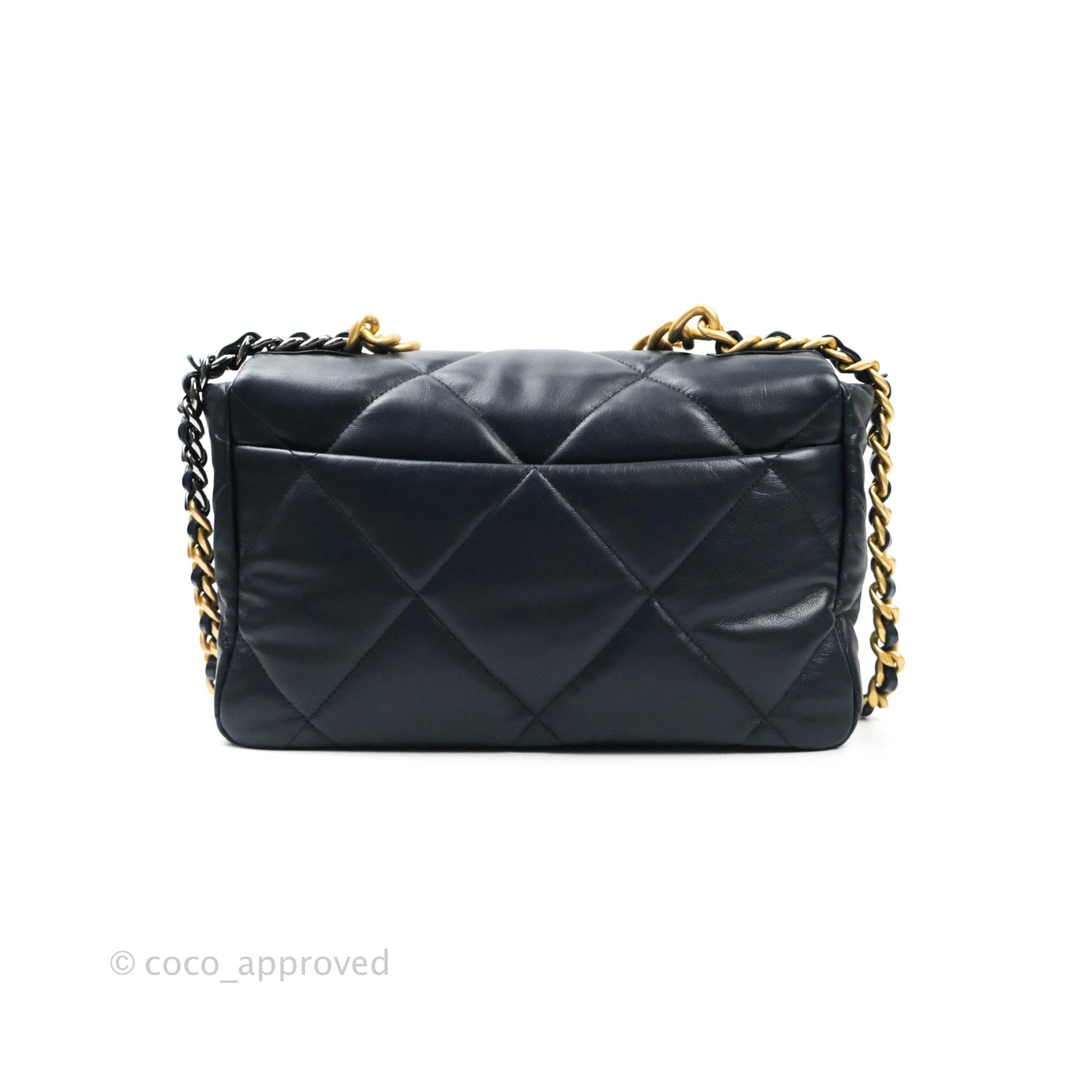 Chanel 19 Large Gray Leather Handbag available now!