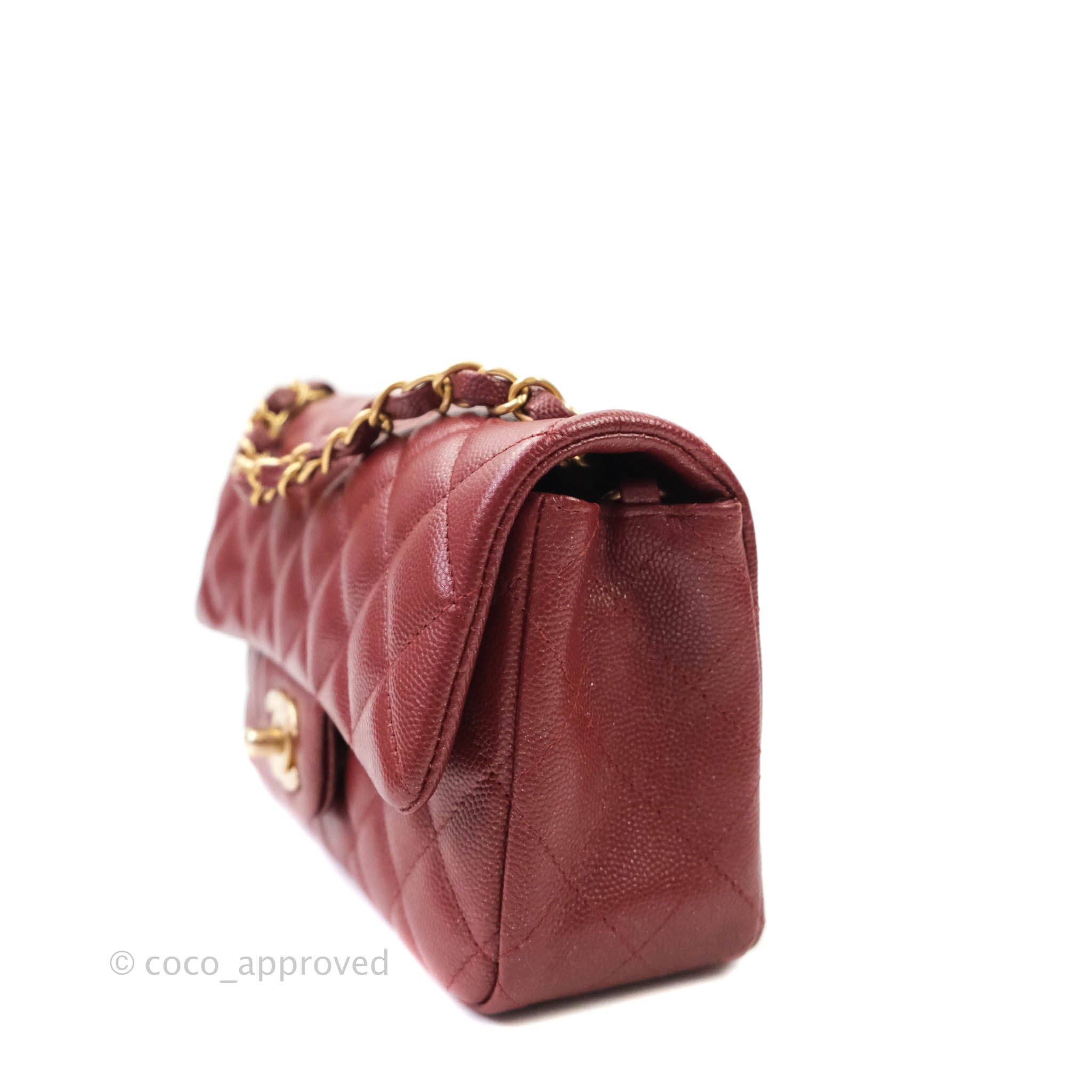 burgundy chanel flap bag