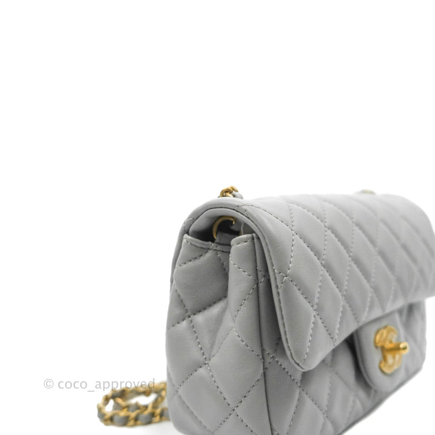 Chanel Grey Quilted Lambskin Drawstring Bucket Bag Pearl Crush Gold  Hardware, 2022 Available For Immediate Sale At Sotheby's