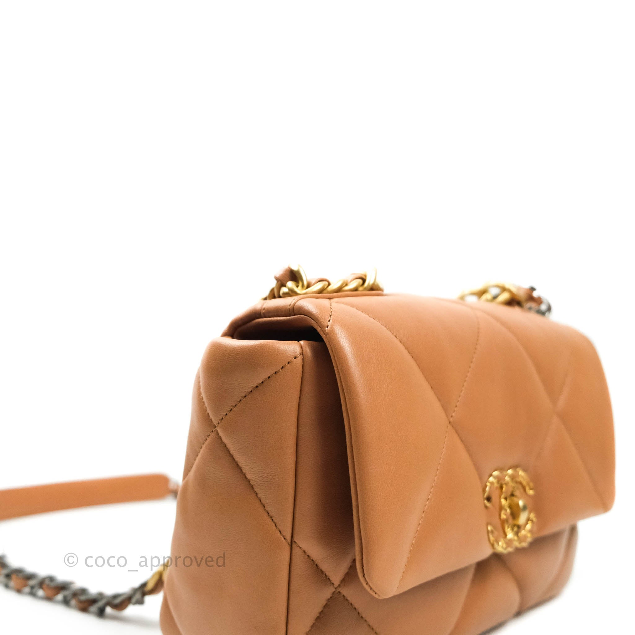NIB 21K Chanel 19 Small Caramel Beige Brown Flap Bag – Boutique Patina