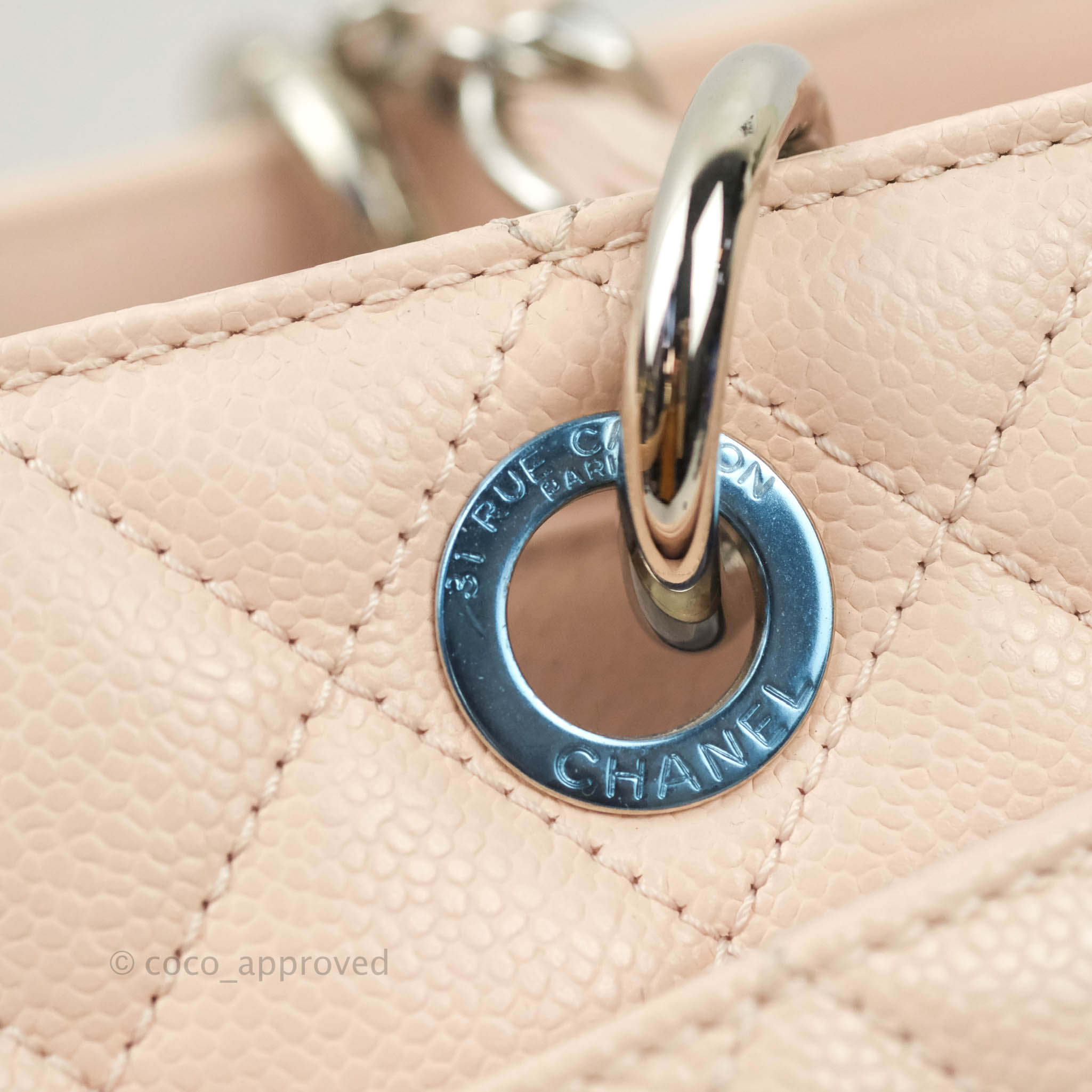 Chanel GST Light Pink Caviar Silver Hardware – Coco Approved Studio