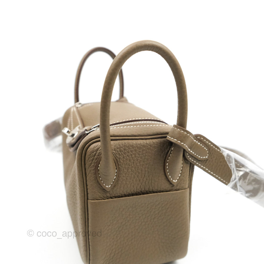 Hermès Mini Lindy 20 Etoupe Clemence Silver Hardware – Coco Approved Studio