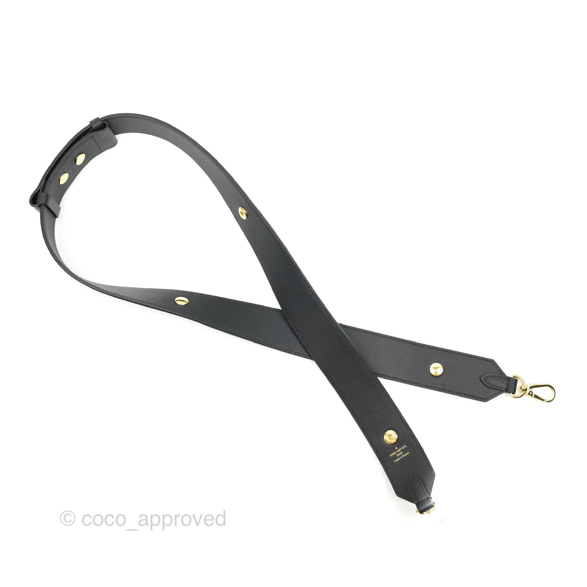 Louis Vuitton Monogram Adjustable Bandouliere Shoulder Strap Black
