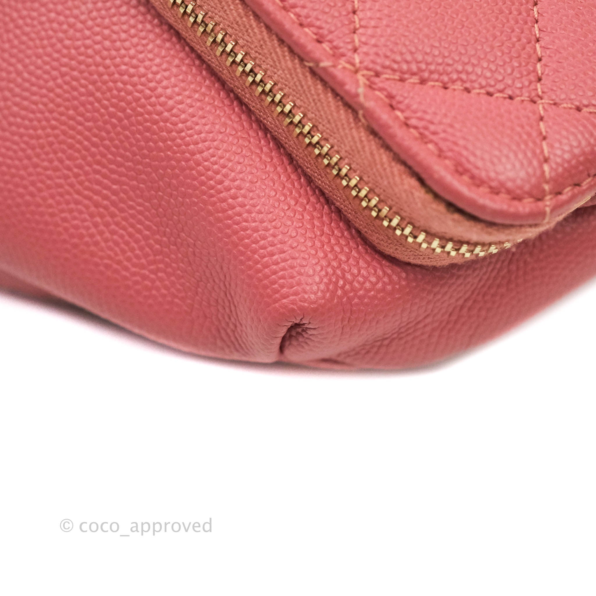 Chanel Quilted Business Affinity Waist Belt Bag Pink Caviar Gold