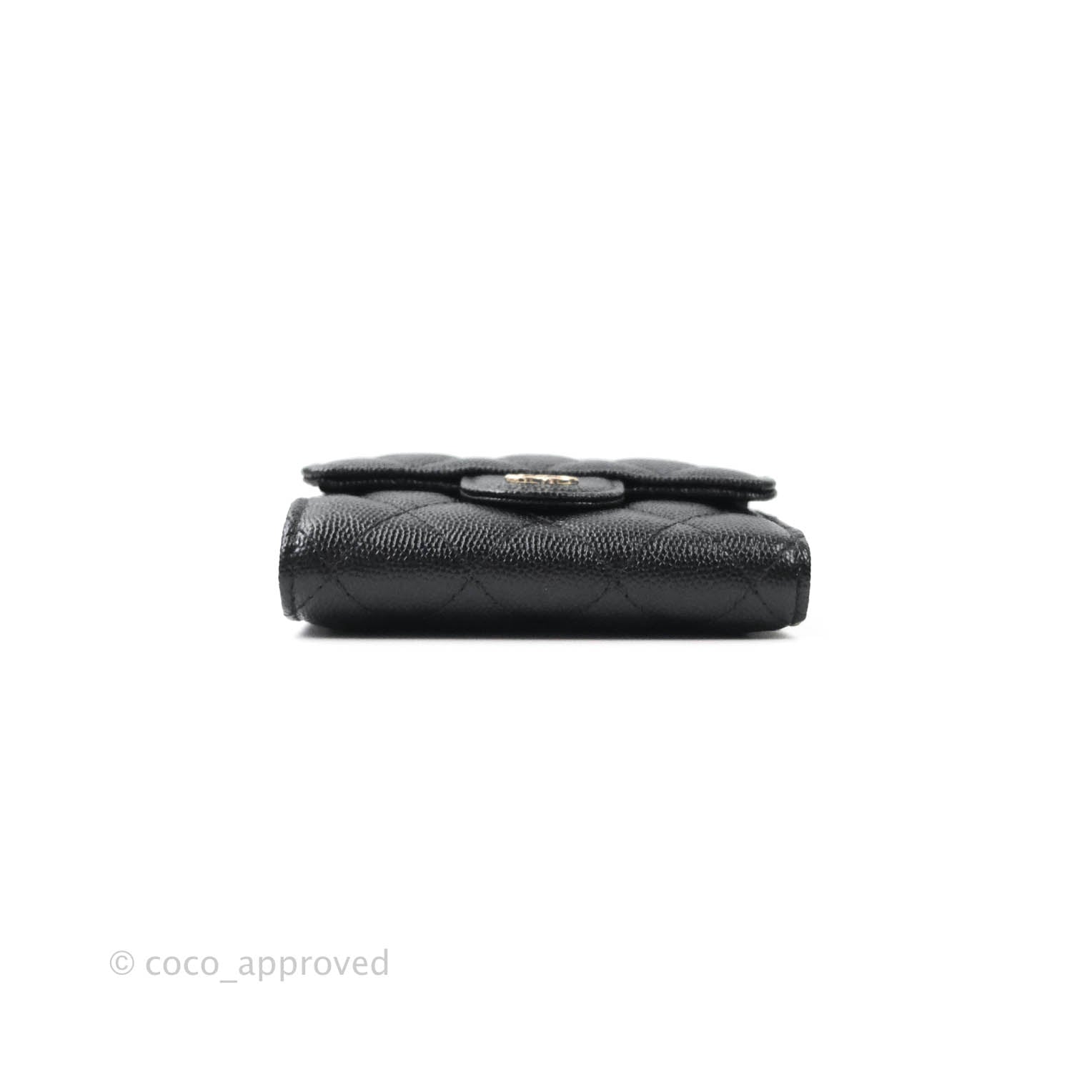Chanel Wallet Classic Flap Quilted Black Lambskin Mini Wallet Card Holder  B491 Leather ref.639204 - Joli Closet