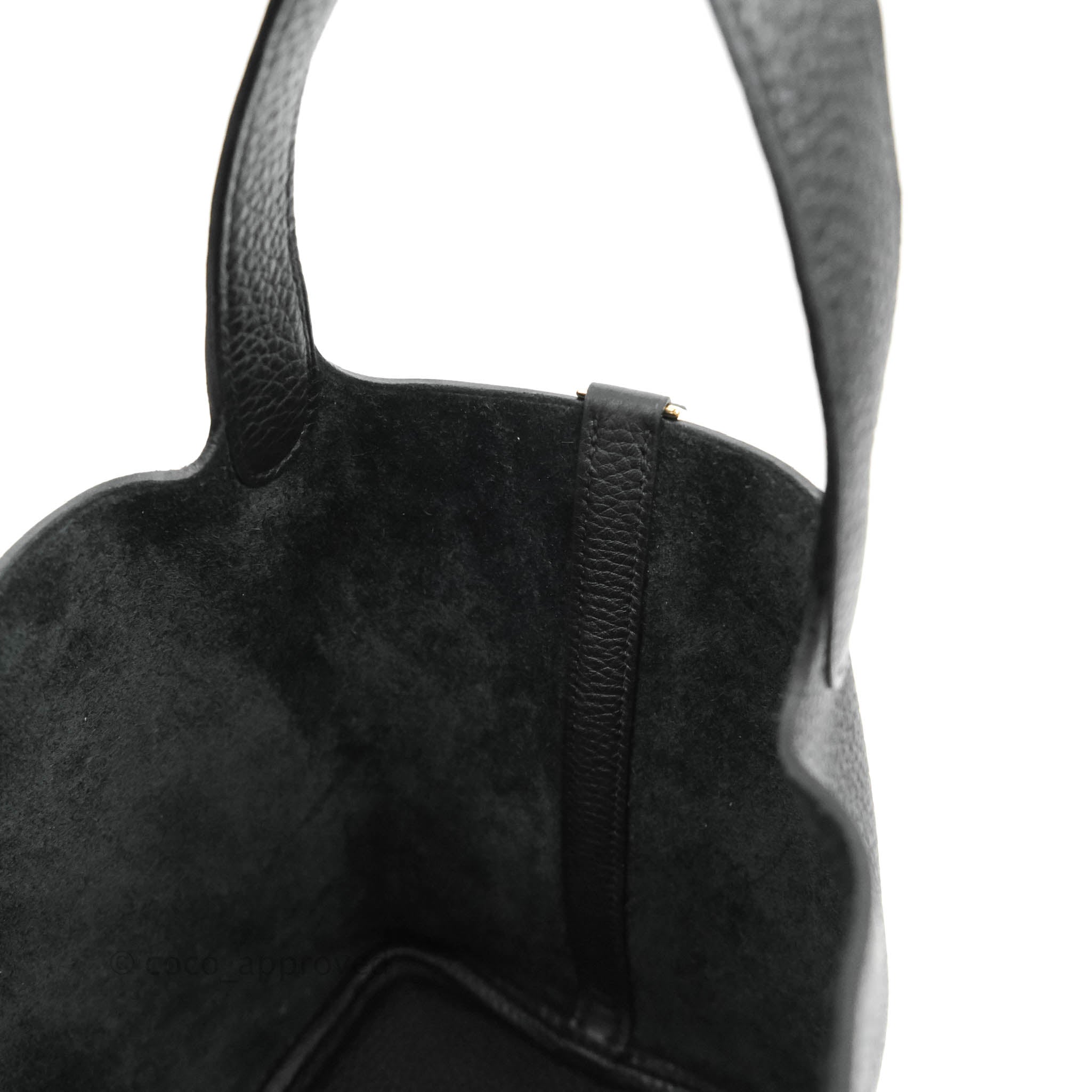 Hermès Picotin Lock Black Clemence 18 Gold Hardware, 2021 (Like New) and Twilly, Womens Handbag