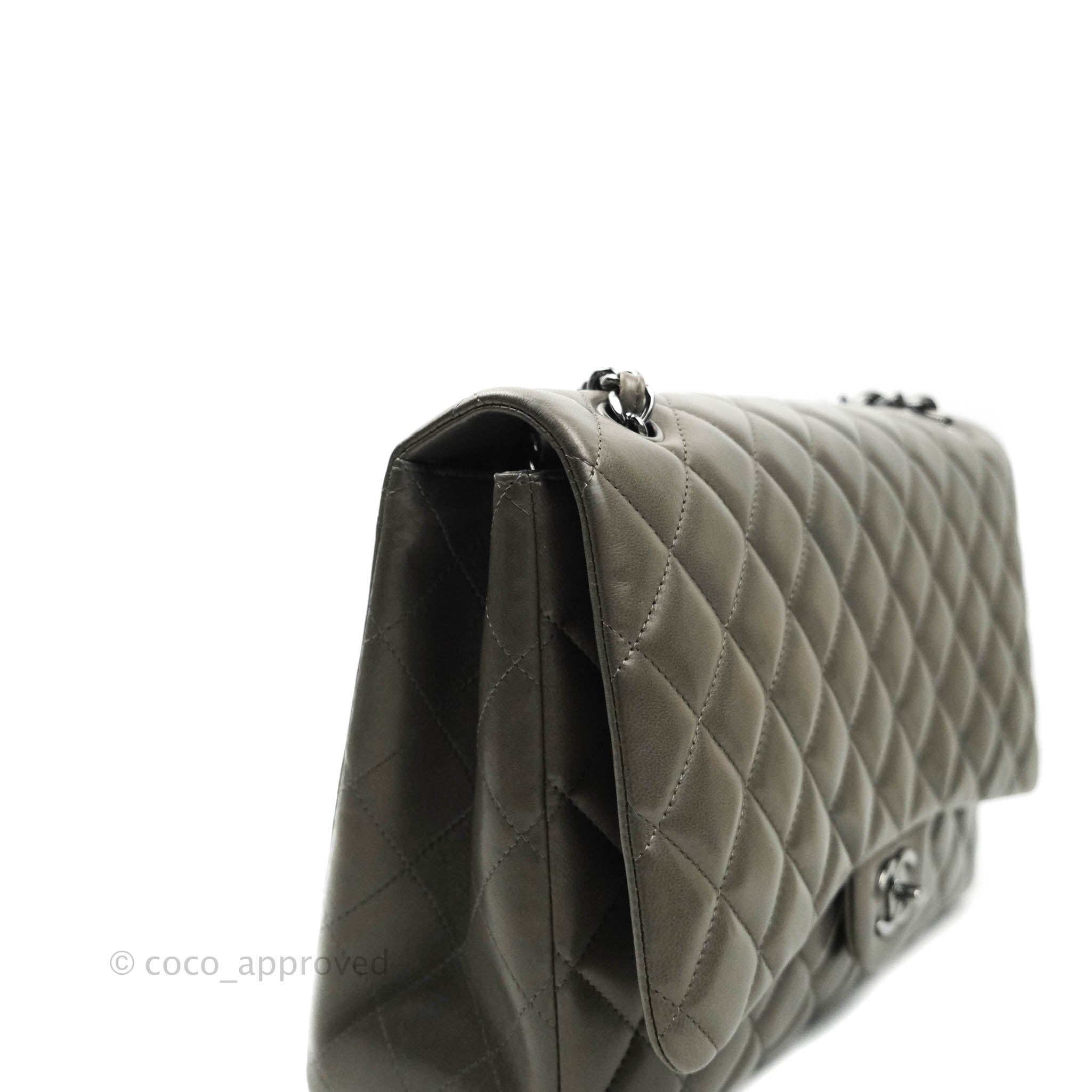 Chanel Classic Flap Iridescent Gunmetal Gray Mini Crossbody Bag