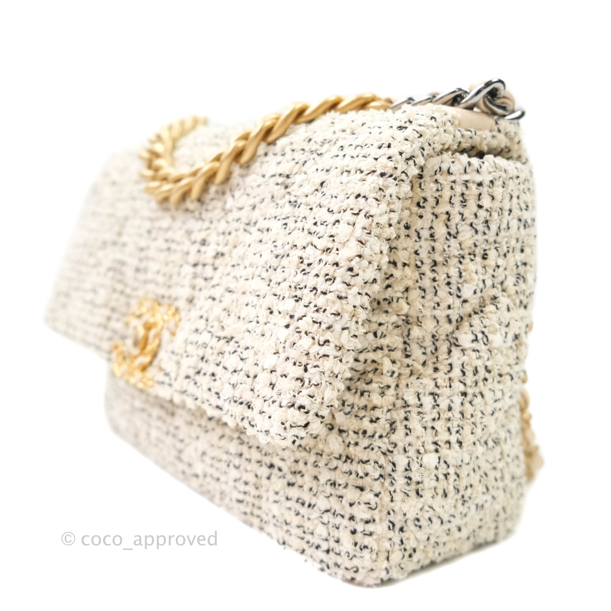 tweed chanel 19 bag small