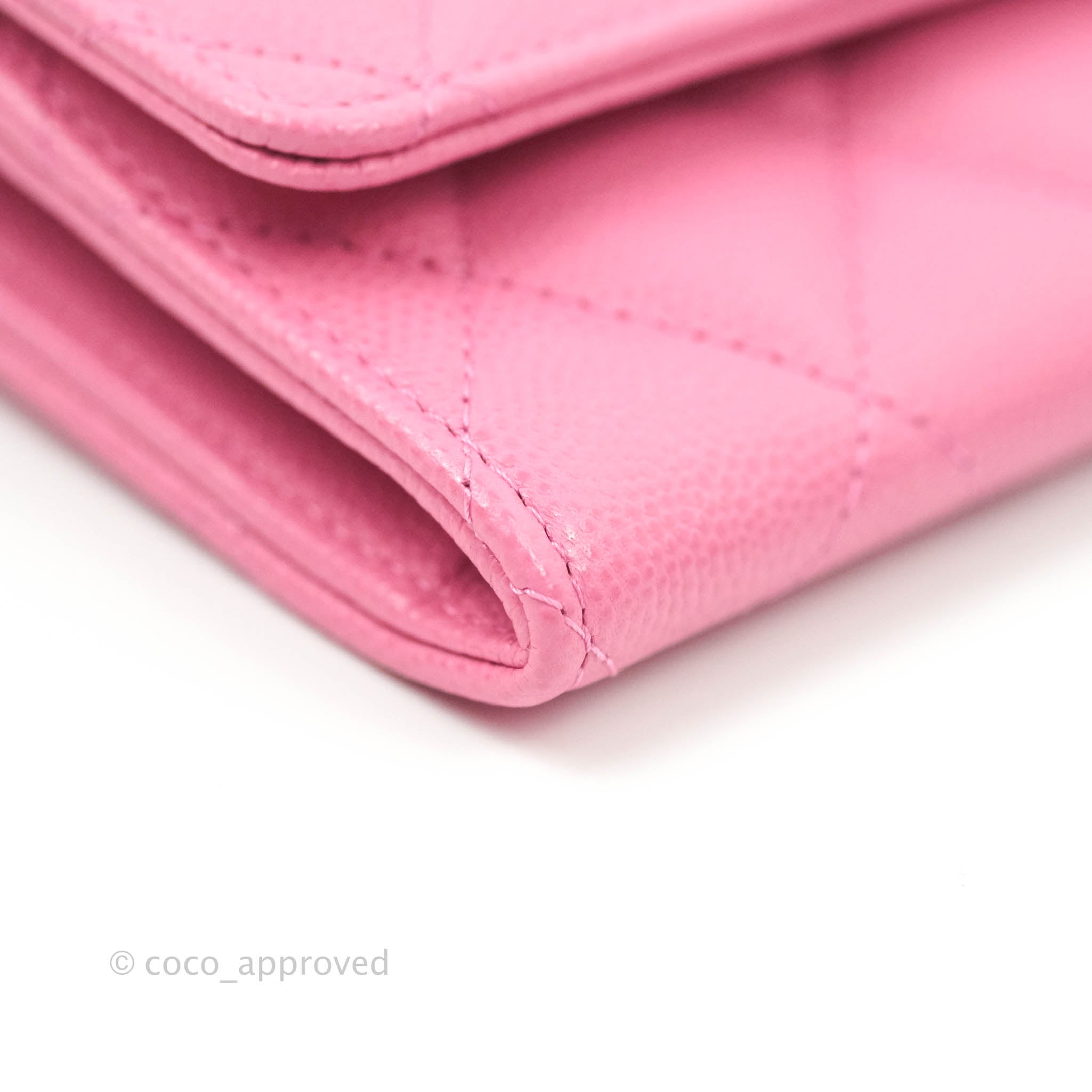 Chanel Quilted Flap Wallet Pink Caviar – Coco Approved Studio