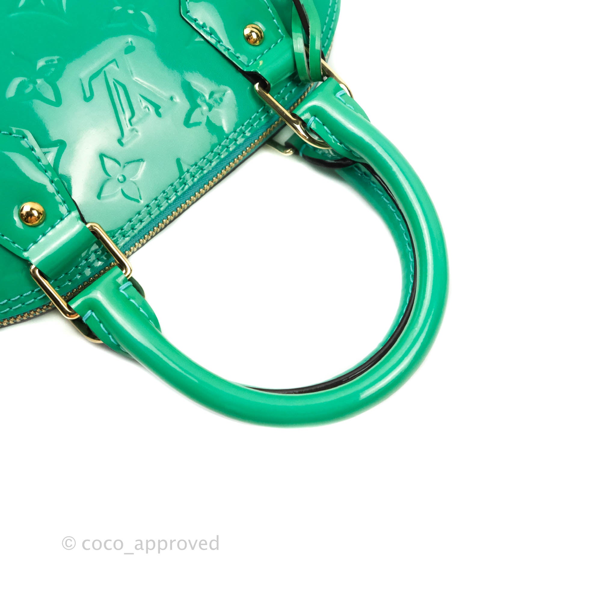 Louis Vuitton Alma BB Green Patent leather ref.788340 - Joli Closet