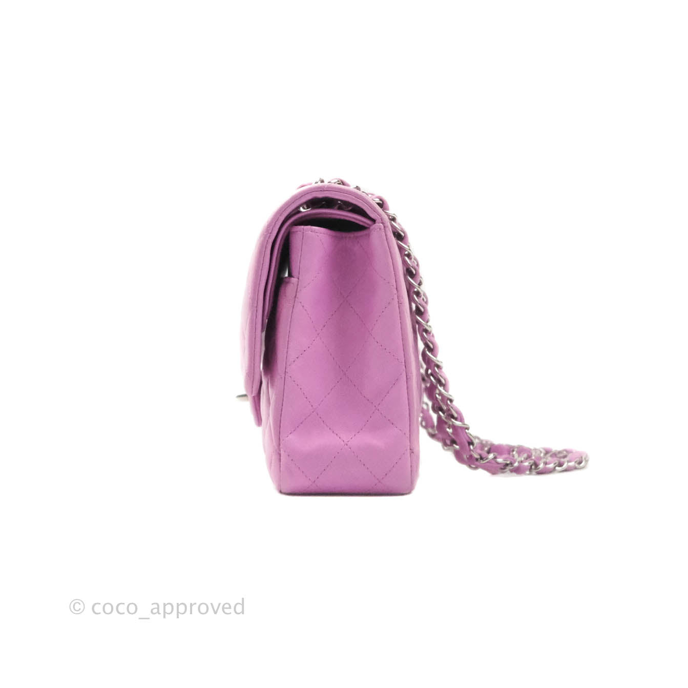 chanel lilac flap bag