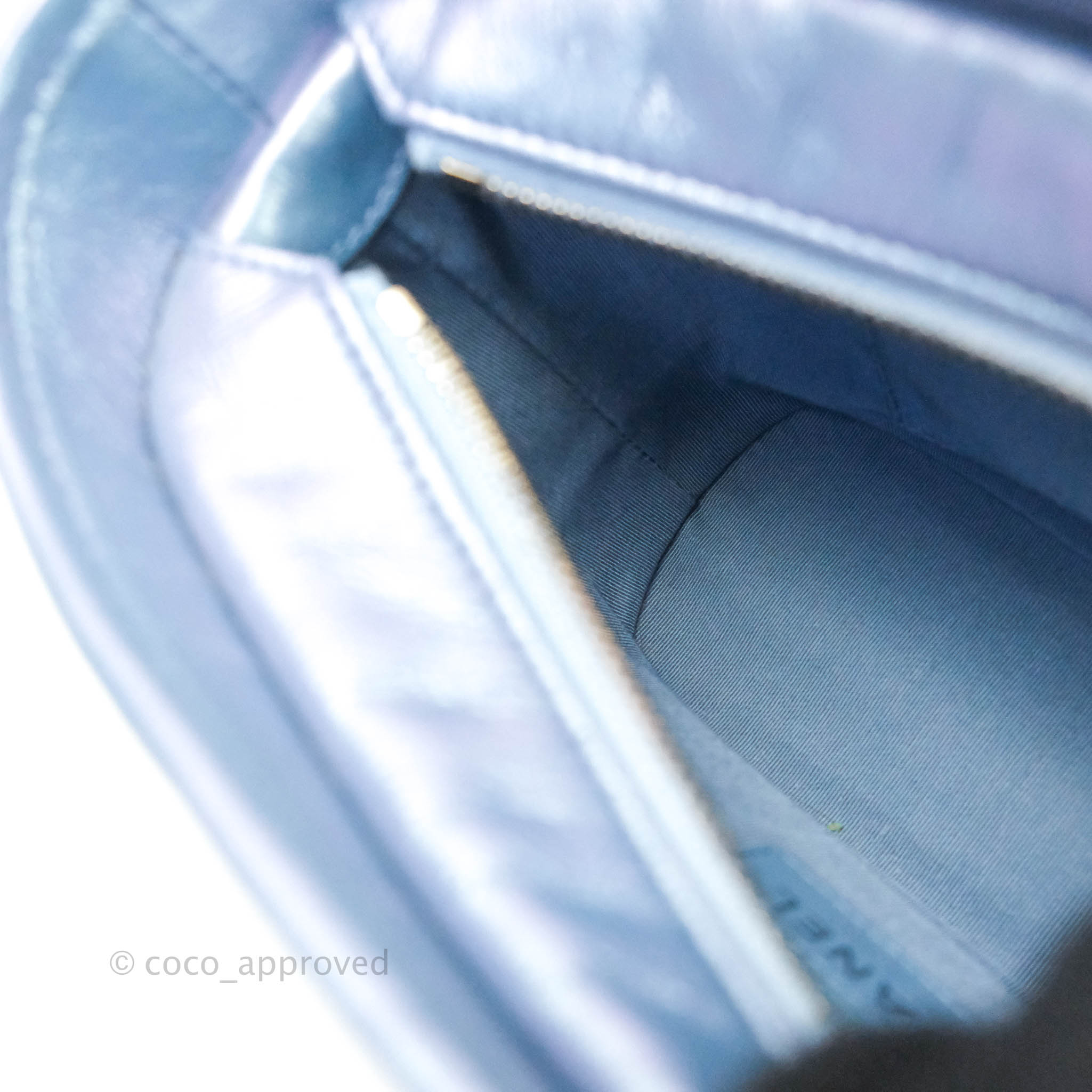 1000% AUTH! RARE🦄 Chanel Gabrielle Baby Blue Grey 💙🤍 Hobo Shoulder Bag!