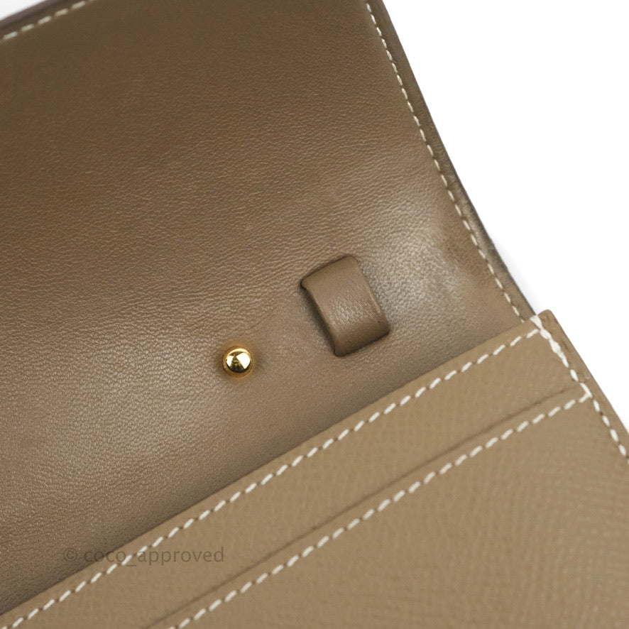 Hermès Constance Long To Go Wallet In Etoupe Epsom With Palladium