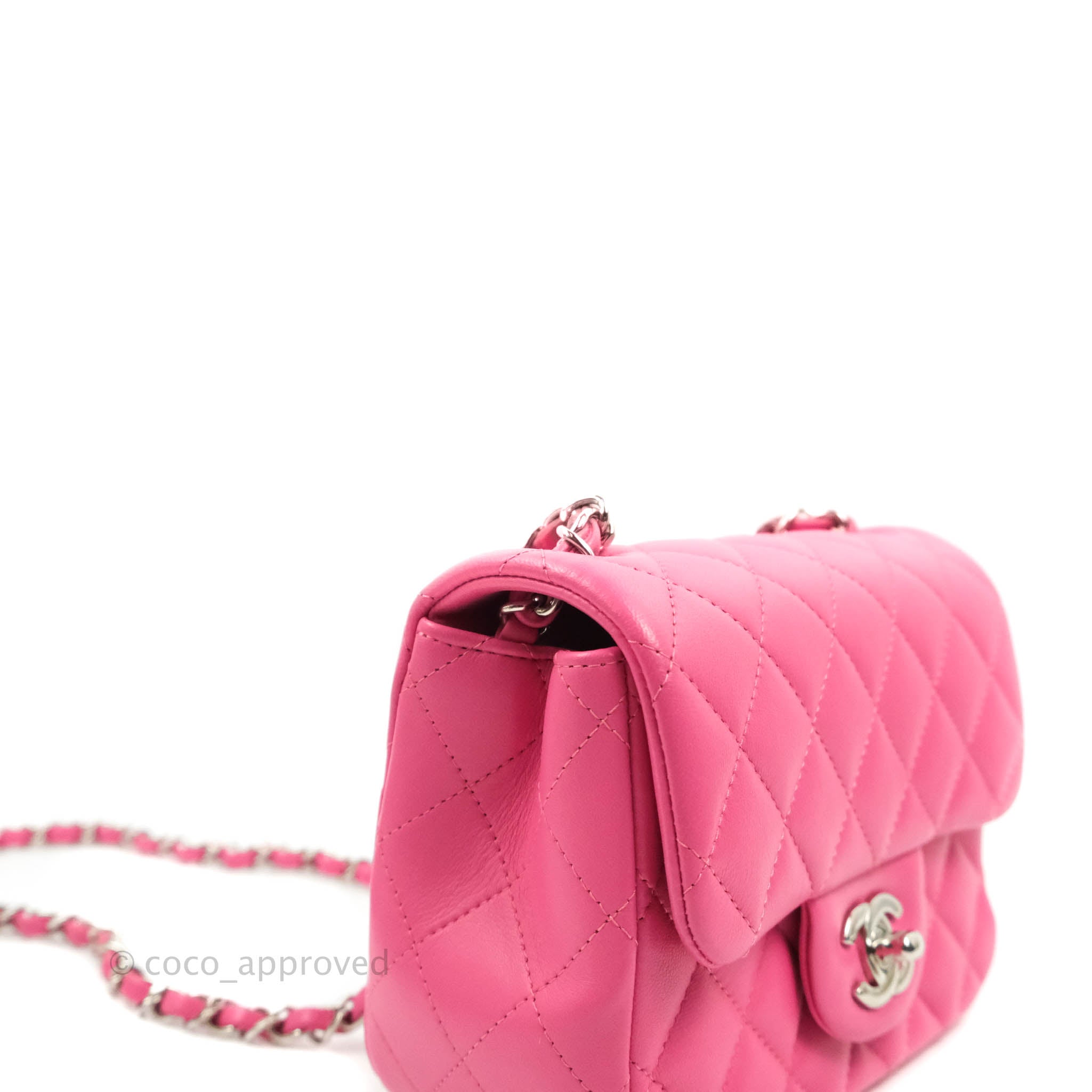 chanel pink patent bag