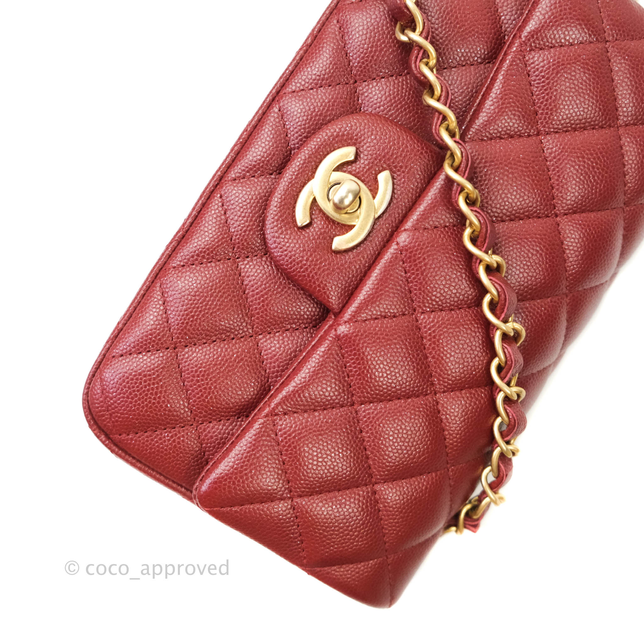 Chanel Classic Quilted Mini Rectangular Flap Iridescent Burgundy Cavia – Coco  Approved Studio