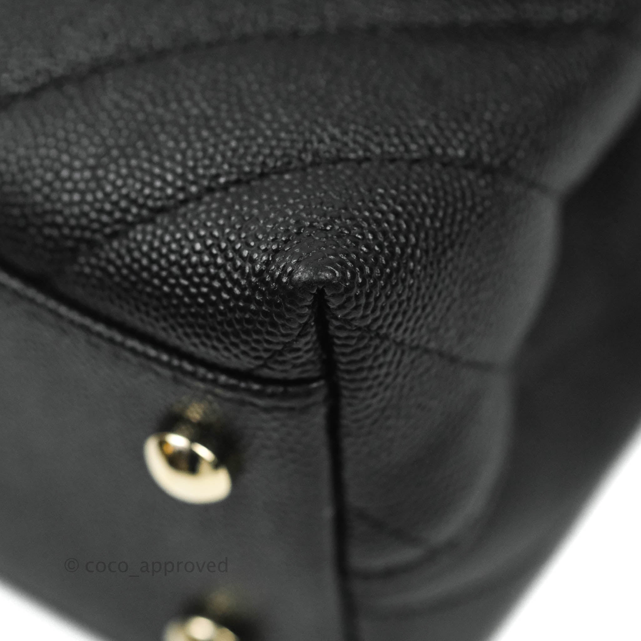 Chanel Extra Mini Chevron Coco Handle Bag So Black Caviar – Coco Approved  Studio