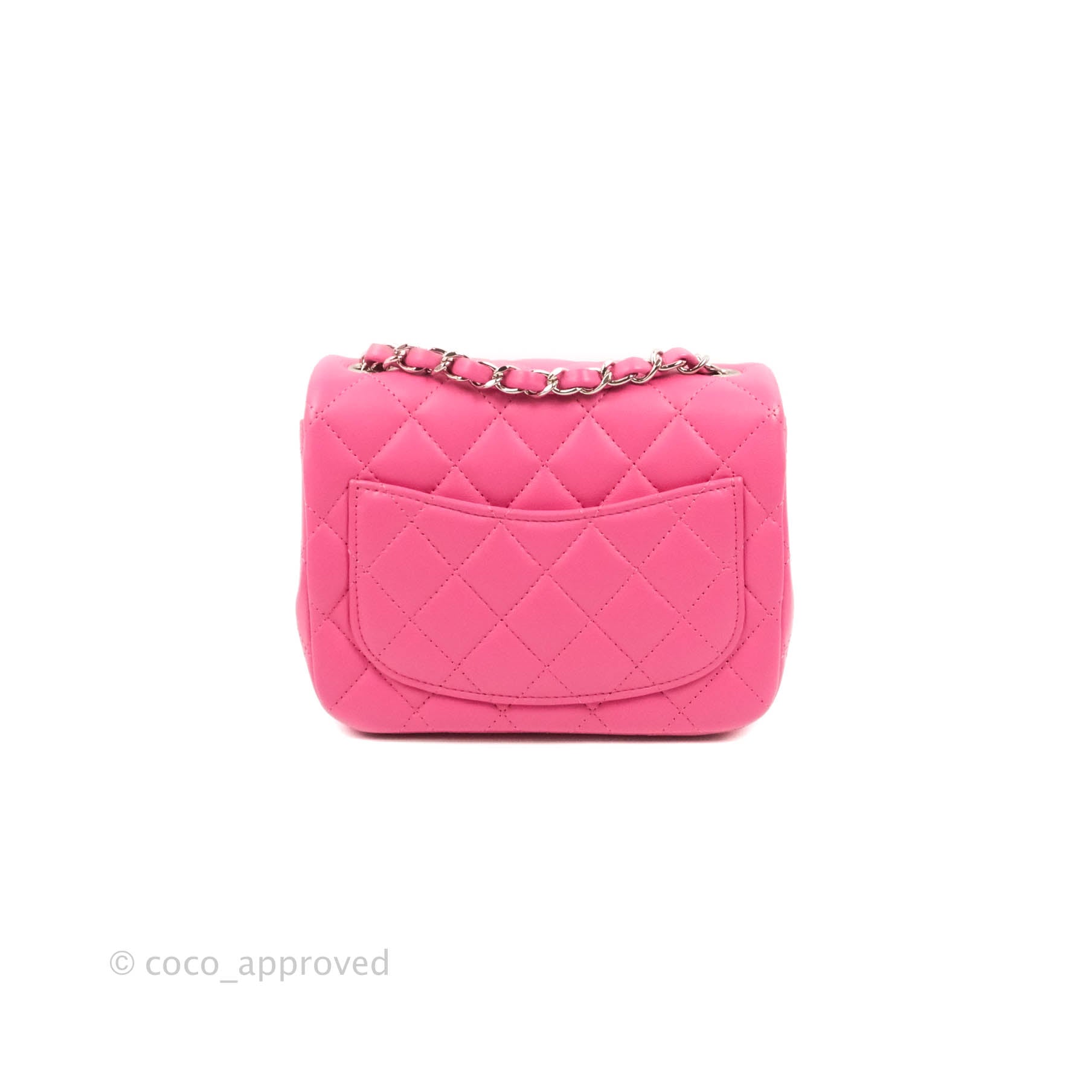 Chanel Mini Square Flap Bag Pink Lambskin Light Gold Hardware – Madison  Avenue Couture