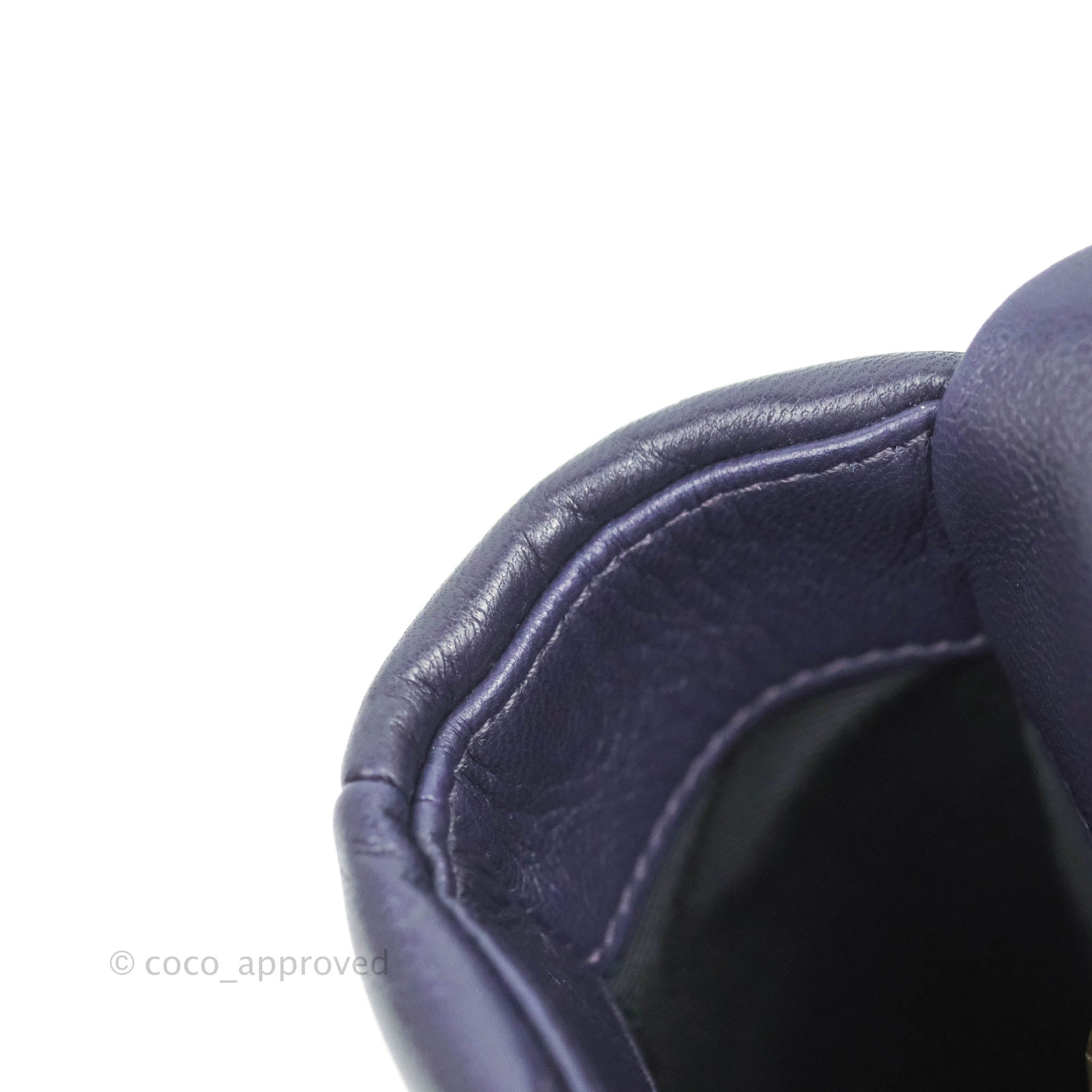 CHANEL #MCA190-35409 Black Patent Leather Demi Ronde 19 Pouch
