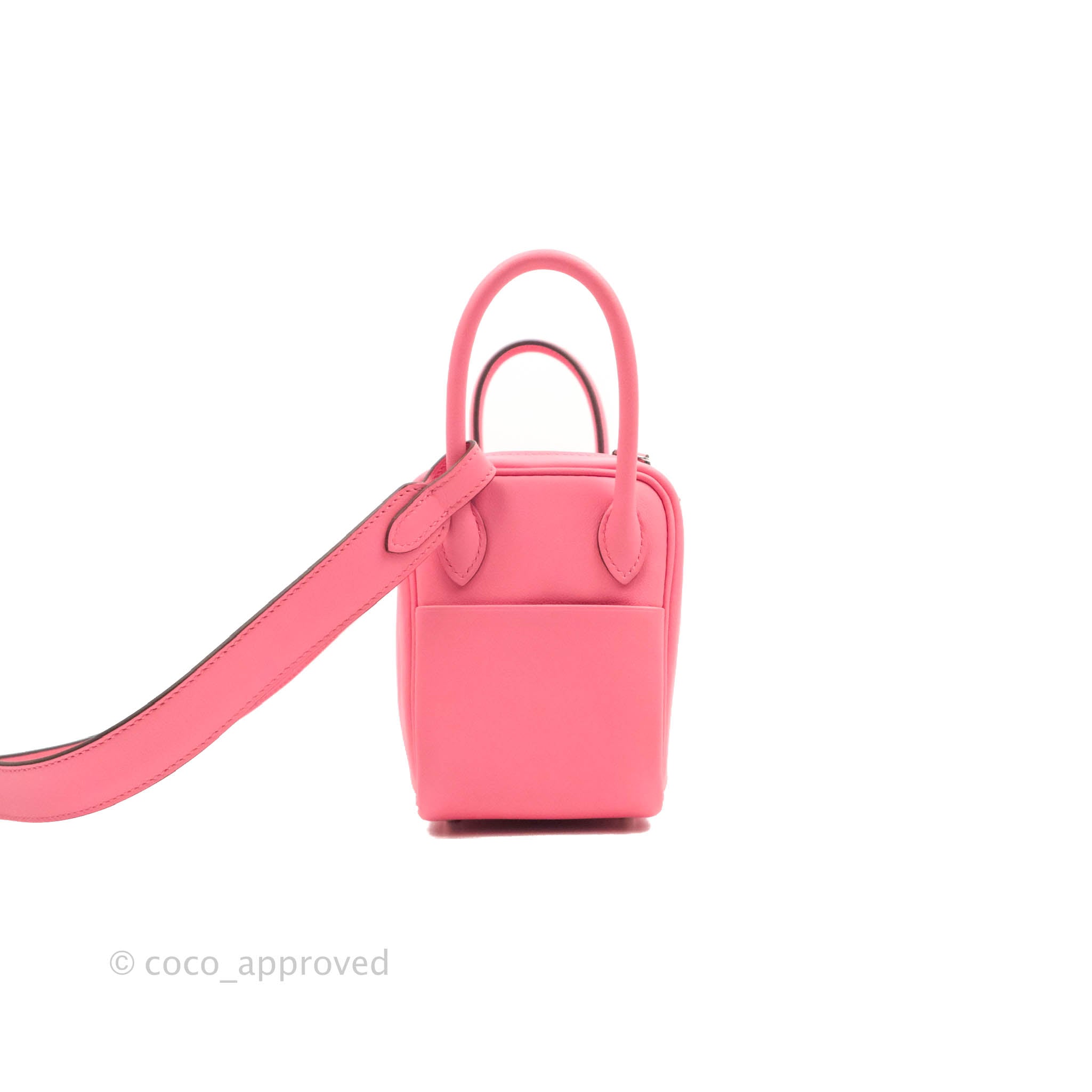 Hermès Mini Lindy 20 Rose Ete Swift Palladium Hardware – Coco