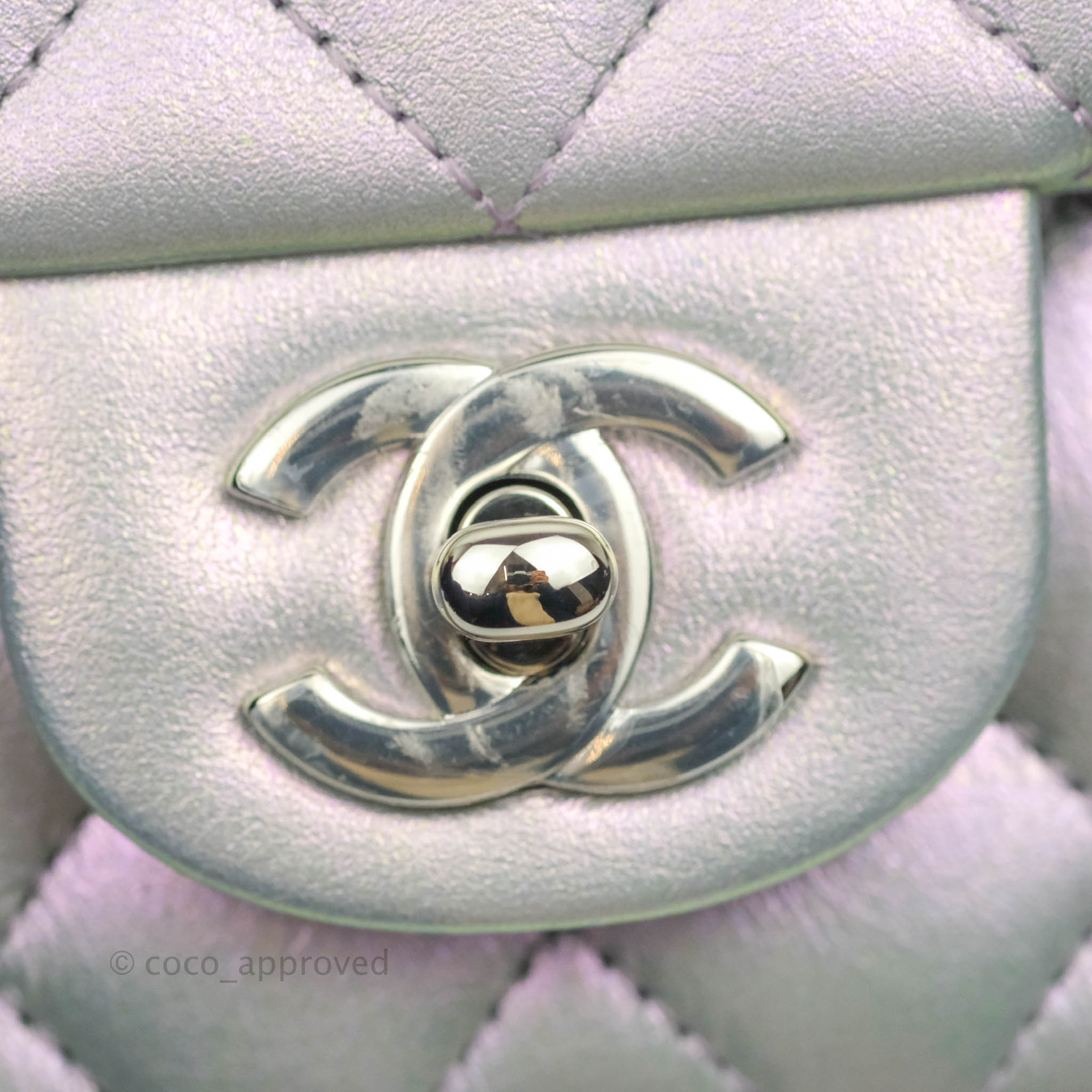 NIB 22C Chanel Pale Violet Square Mini Pearl My Perfect Flap Bag SHW –  Boutique Patina