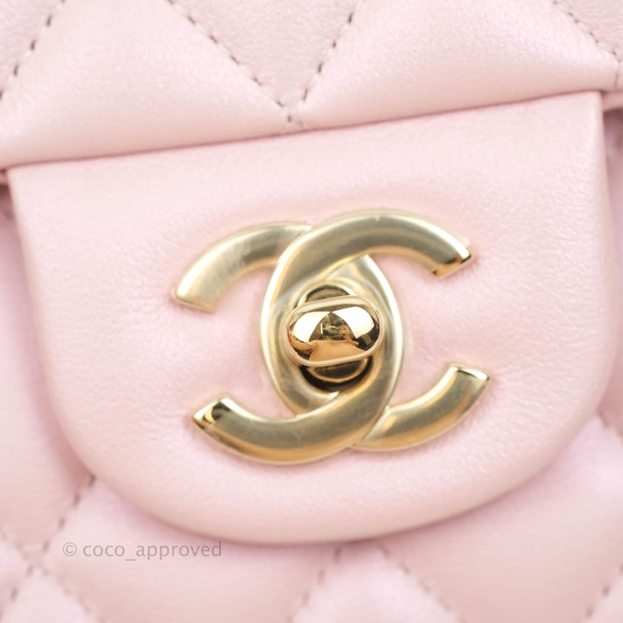 Chanel Quilted M/L Medium Double Flap Bag Iridescent Pink Calfskin Gol –  Coco Approved Studio