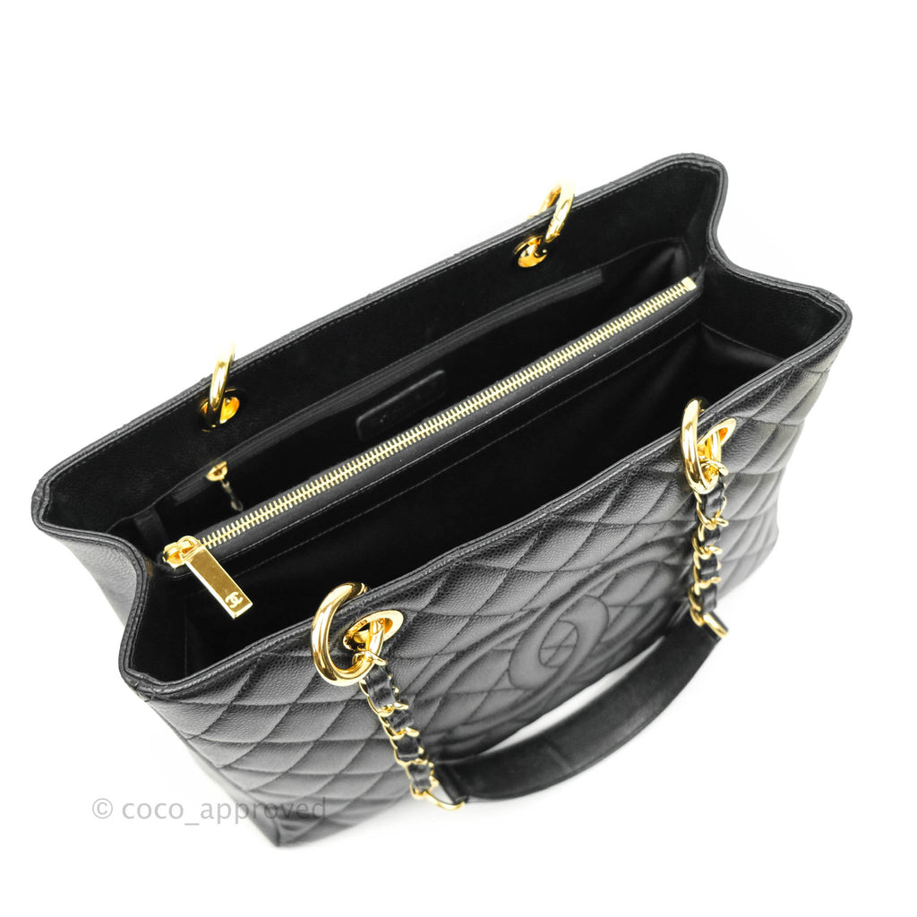 Chanel GST Black Caviar Gold Hardware