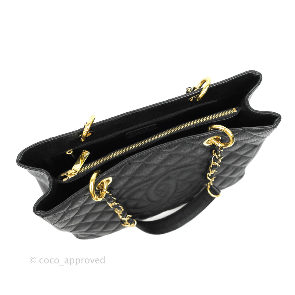 Chanel GST Black Caviar Gold Hardware