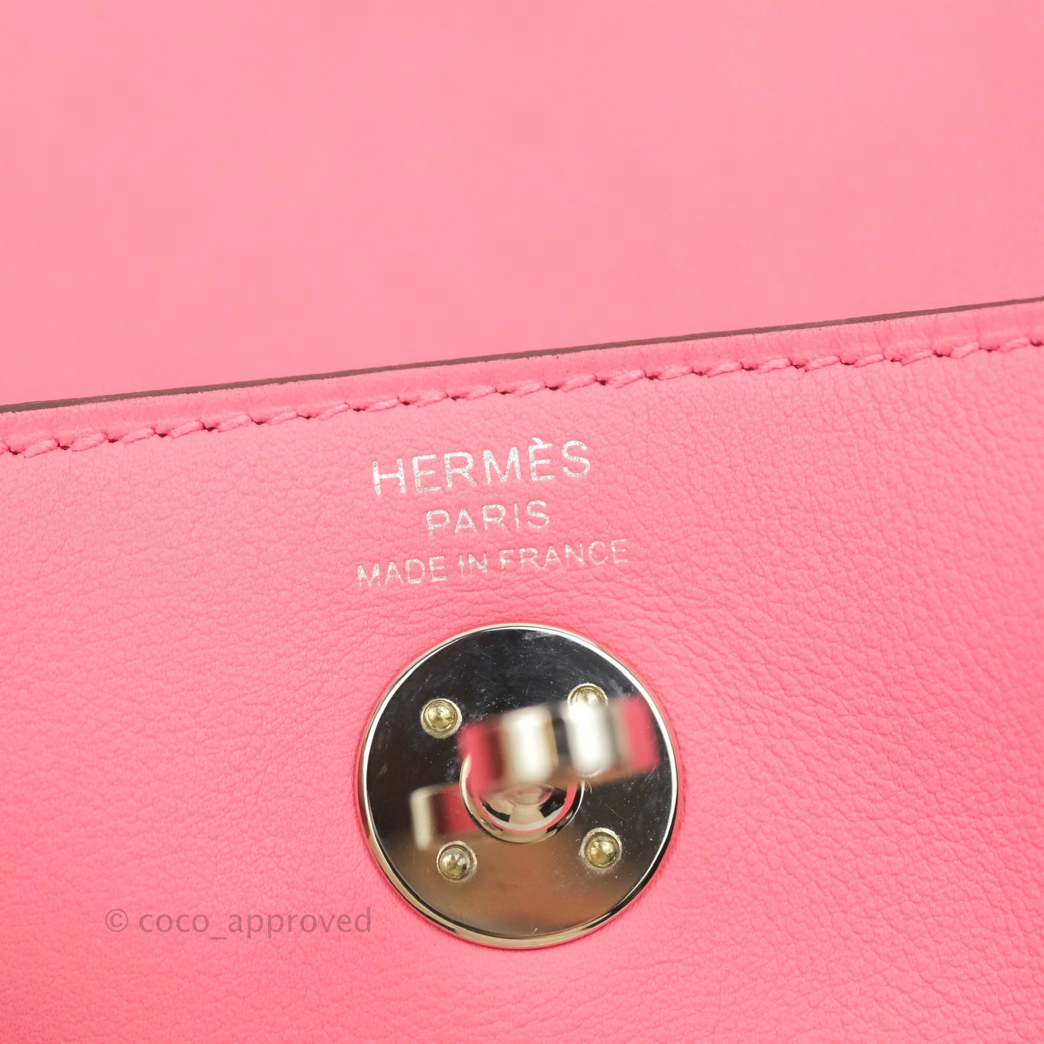 Hermès Mini Lindy 20 In Rose Sakura Swift With Palladium Hardware
