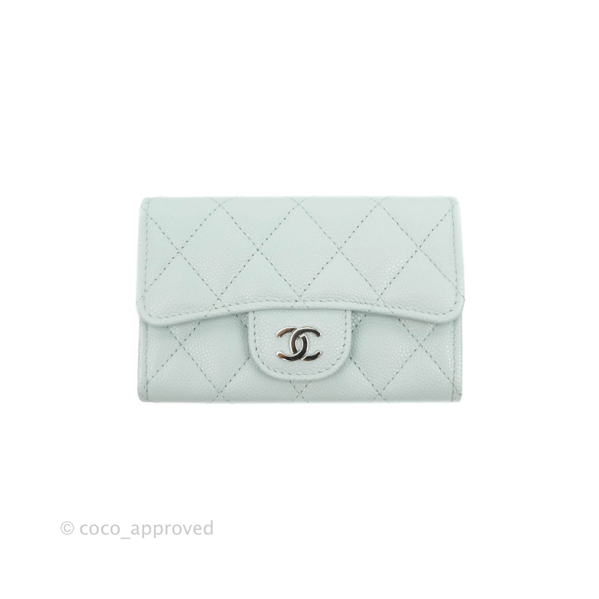 Caviar Quilted White Flap Wallet LGHW