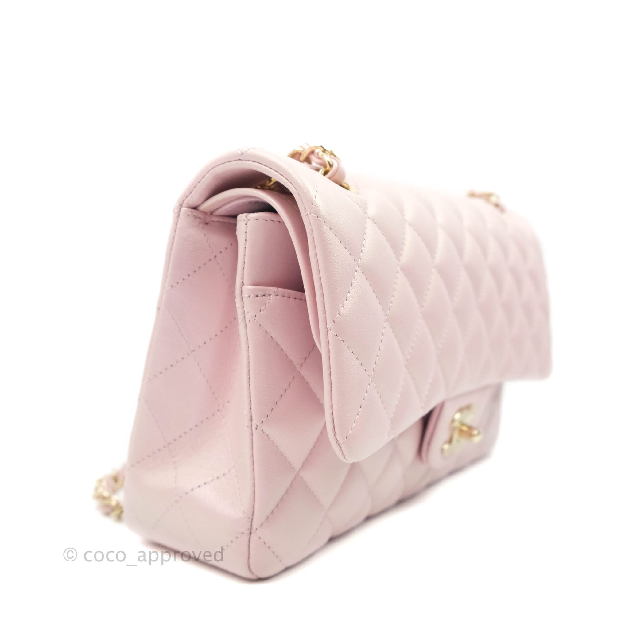 Chanel Classic Medium, Iridescent Pink Calfskin With Silver Hardware, As  New in Box WA001