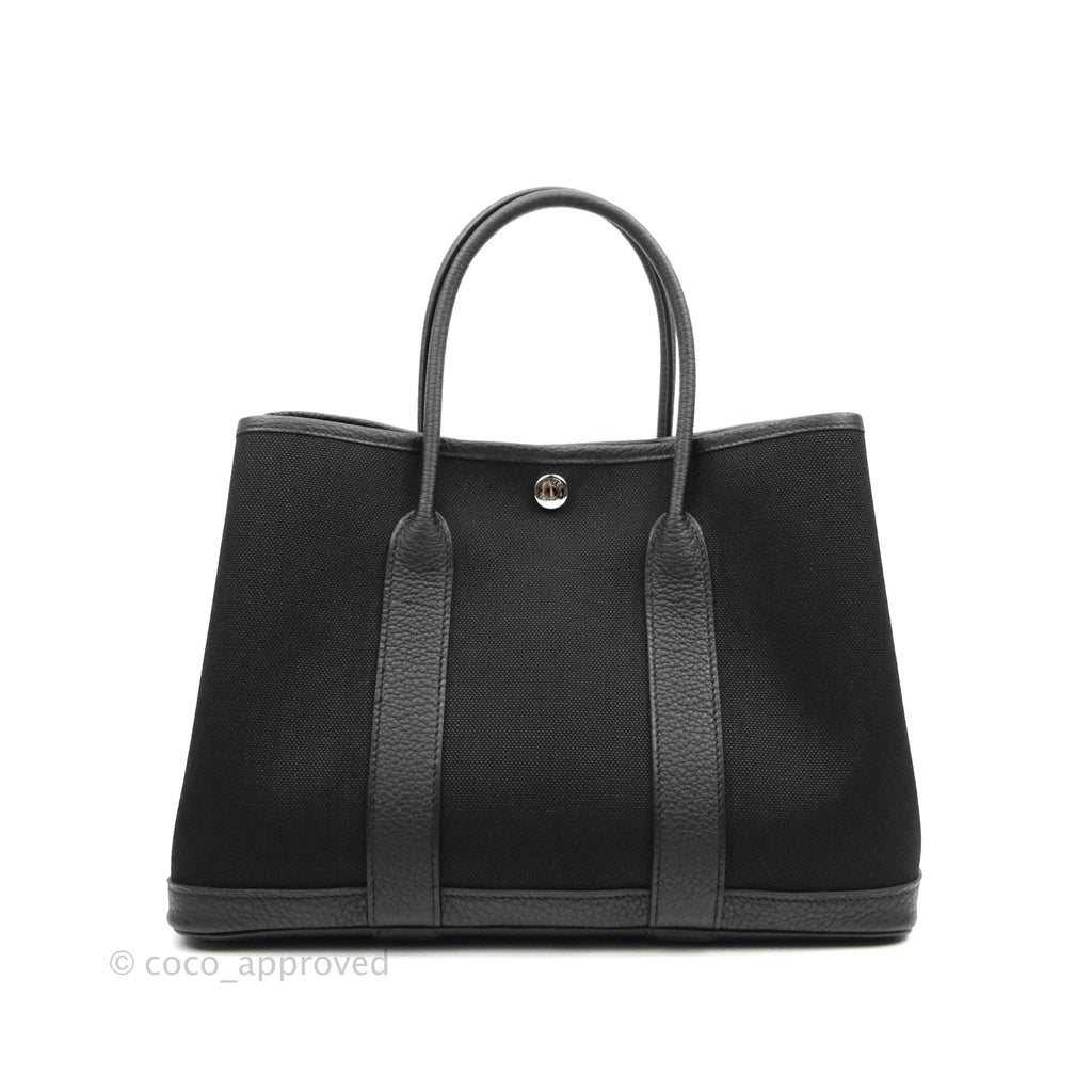 Hermès Garden Party 30 Canvas Black