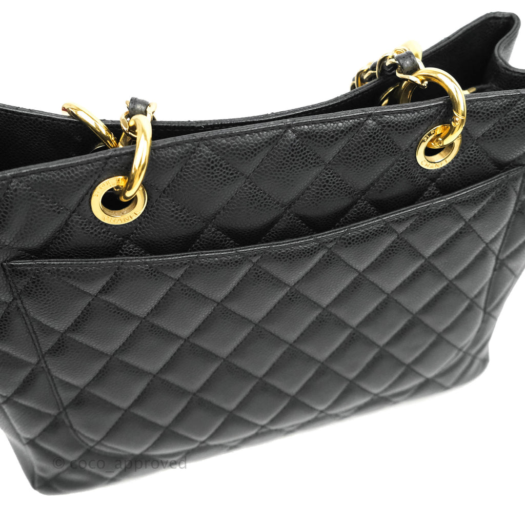 Chanel GST Black Caviar Gold Hardware