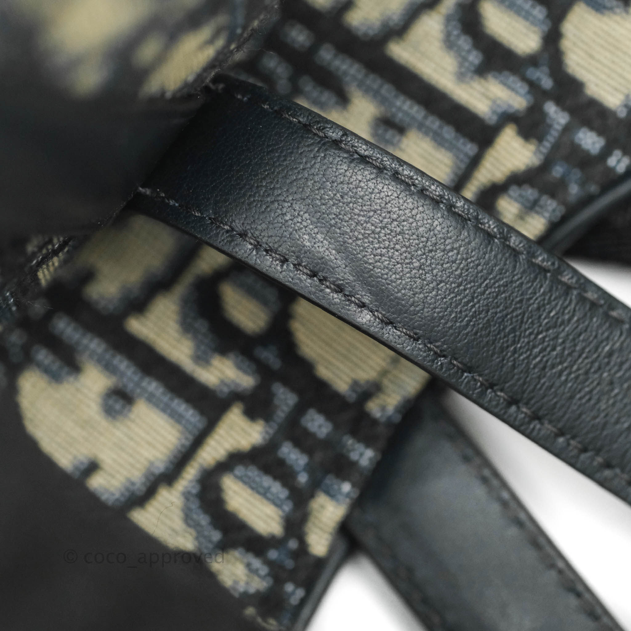 Dior // Blue Oblique Jacquard Saddle Belt Pouch – VSP Consignment