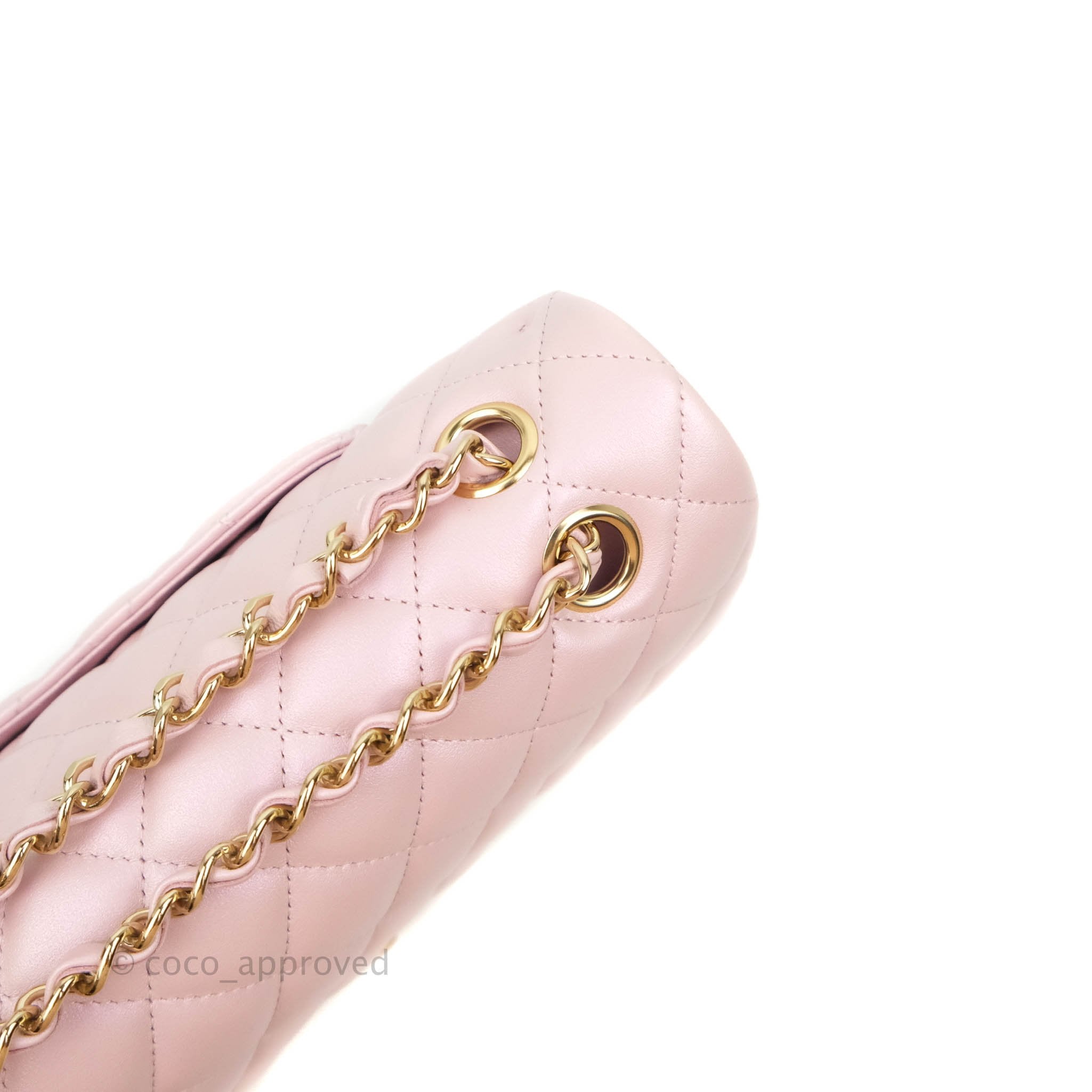 Pink iridescent chanel online bag