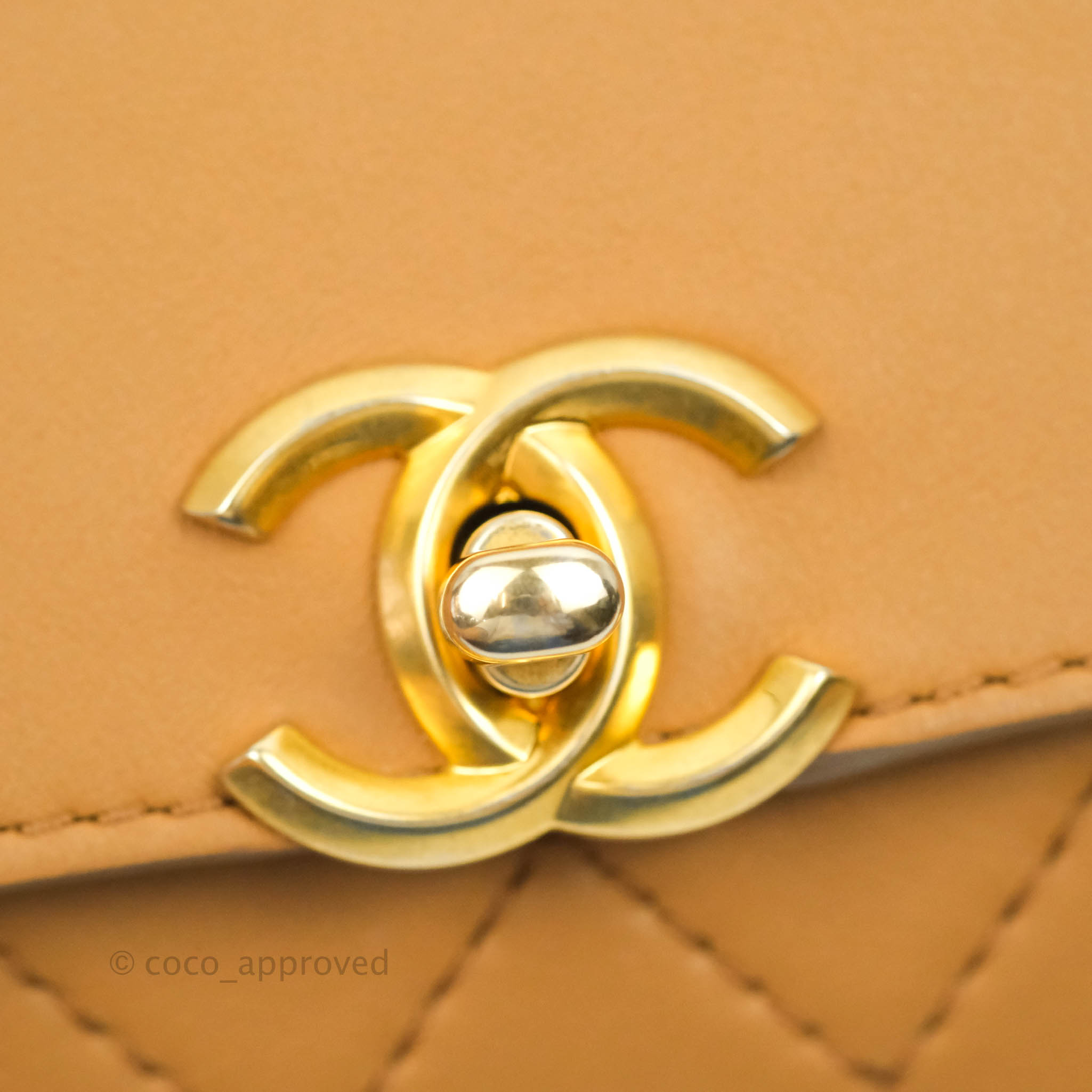 Chanel Womens Trendy Flap Bag Biscuit Lambskin Small – Luxe Collective