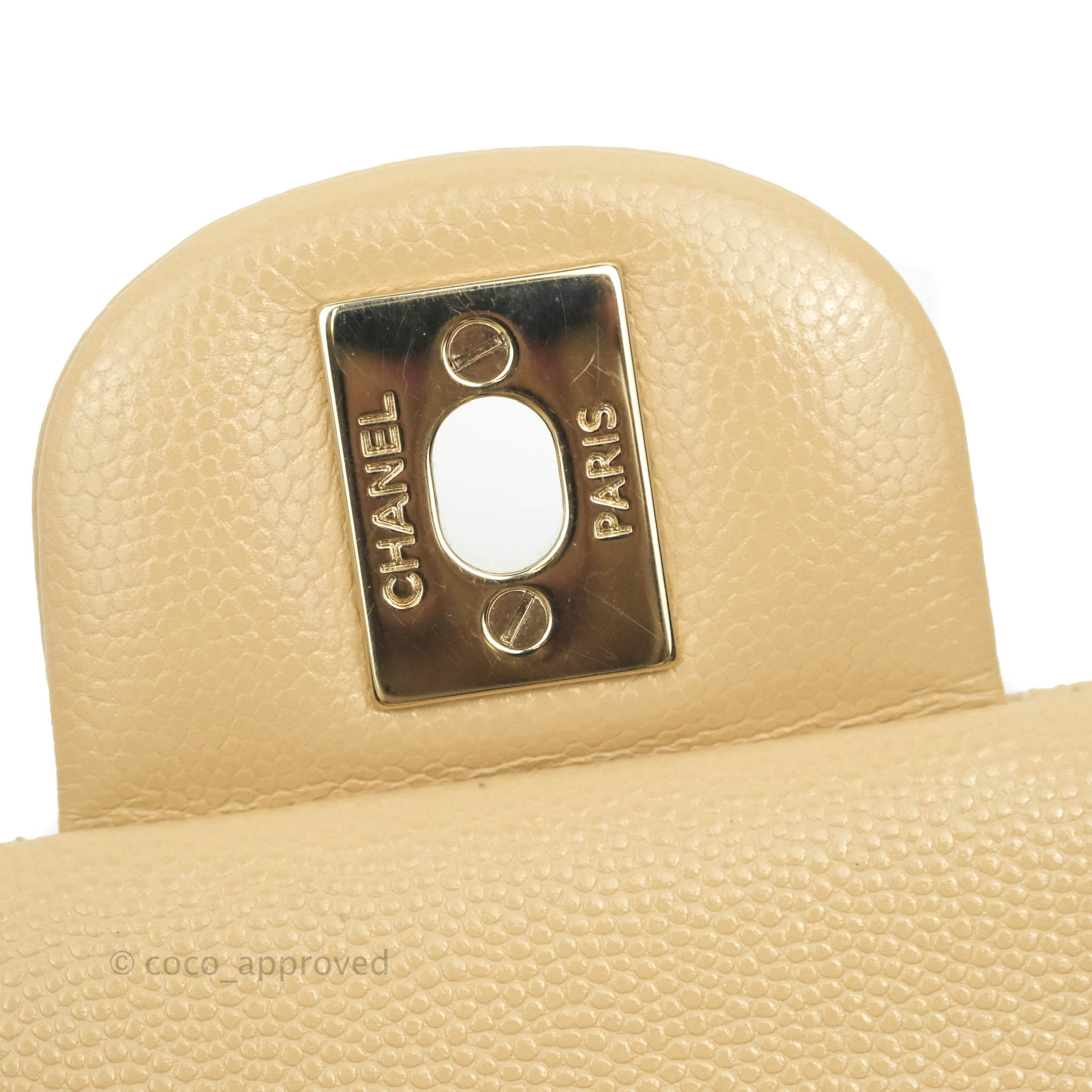 Chanel Caviar Quilted M/L Double Flap Beige Light Gold Hardware 19B – Coco  Approved Studio