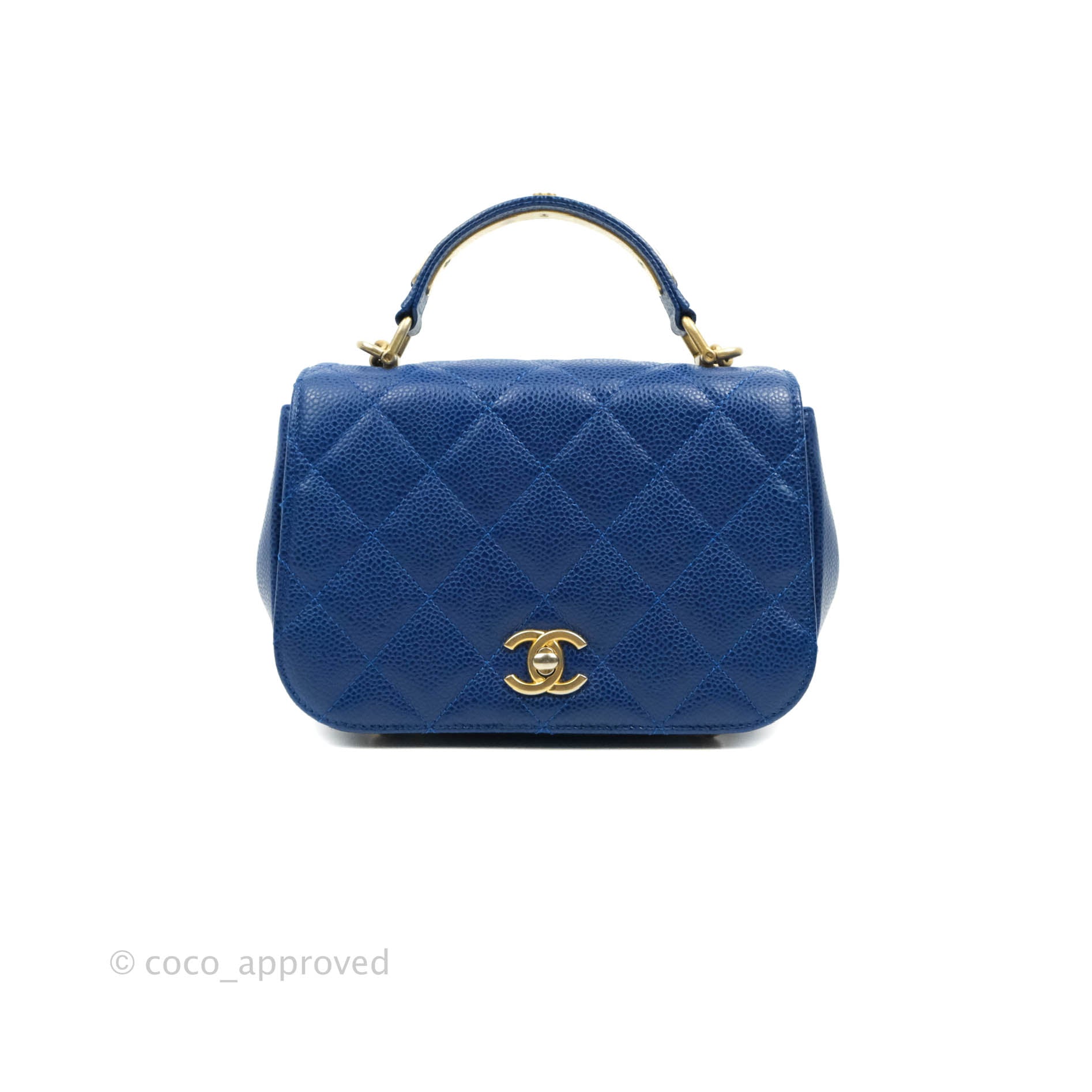 Chanel Blue Mini Crossing Times Flap Bag