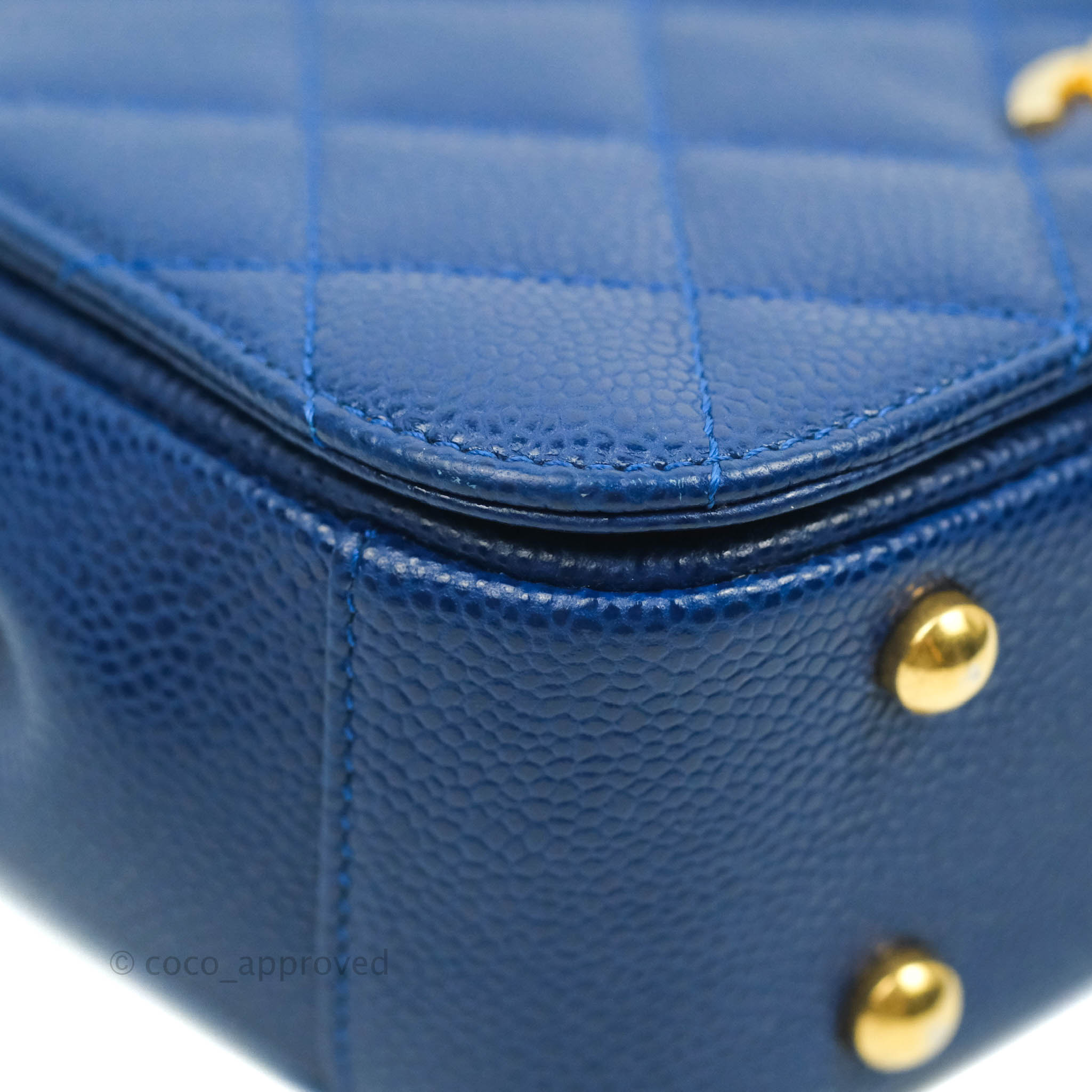 What Goes Around Comes Around Chanel Mini Barrel Bag in Blue